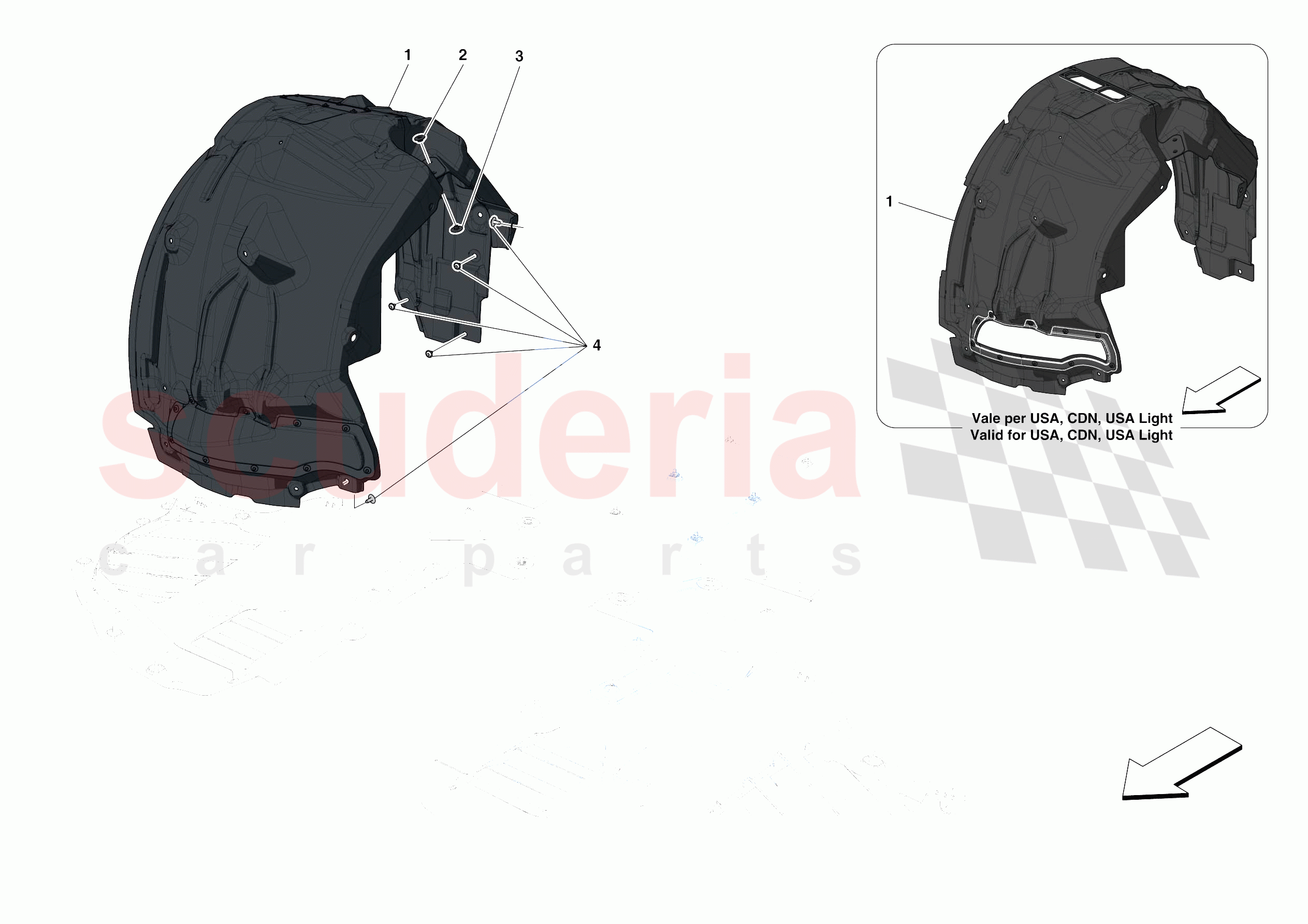 FRONT WHEELHOUSE of Ferrari Ferrari 488 Pista Spider Europe RH