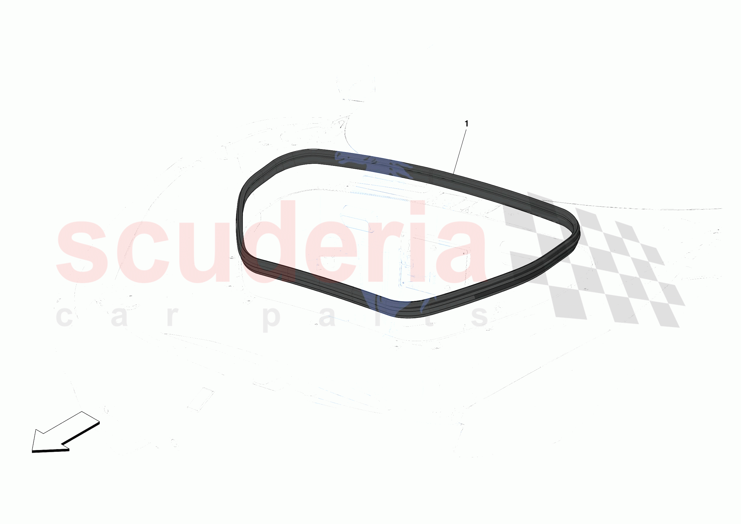 FRONT LID SEALS of Ferrari Ferrari 488 Pista Spider Europe RH