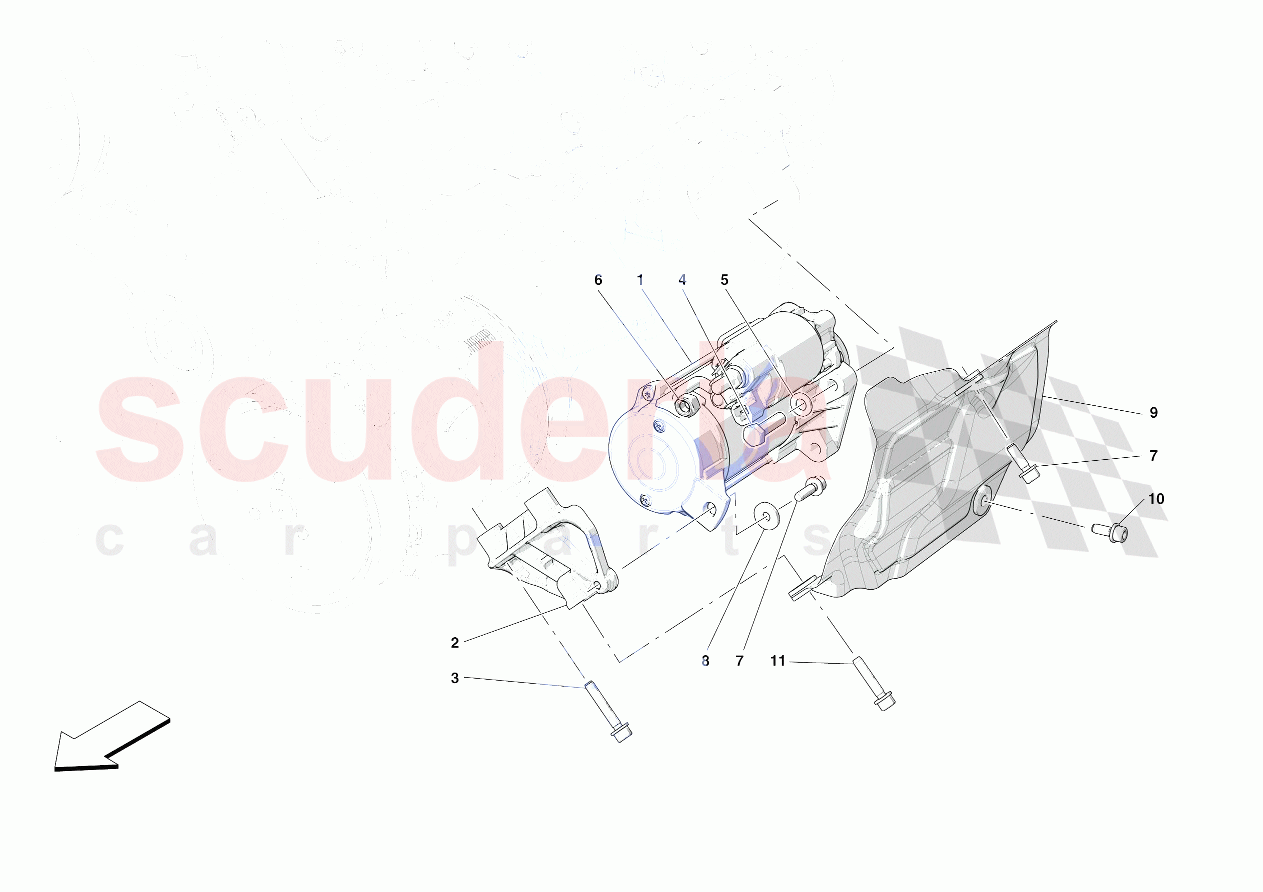 ELECTRIC STARTER MOTOR of Ferrari Ferrari 488 Pista Spider USA