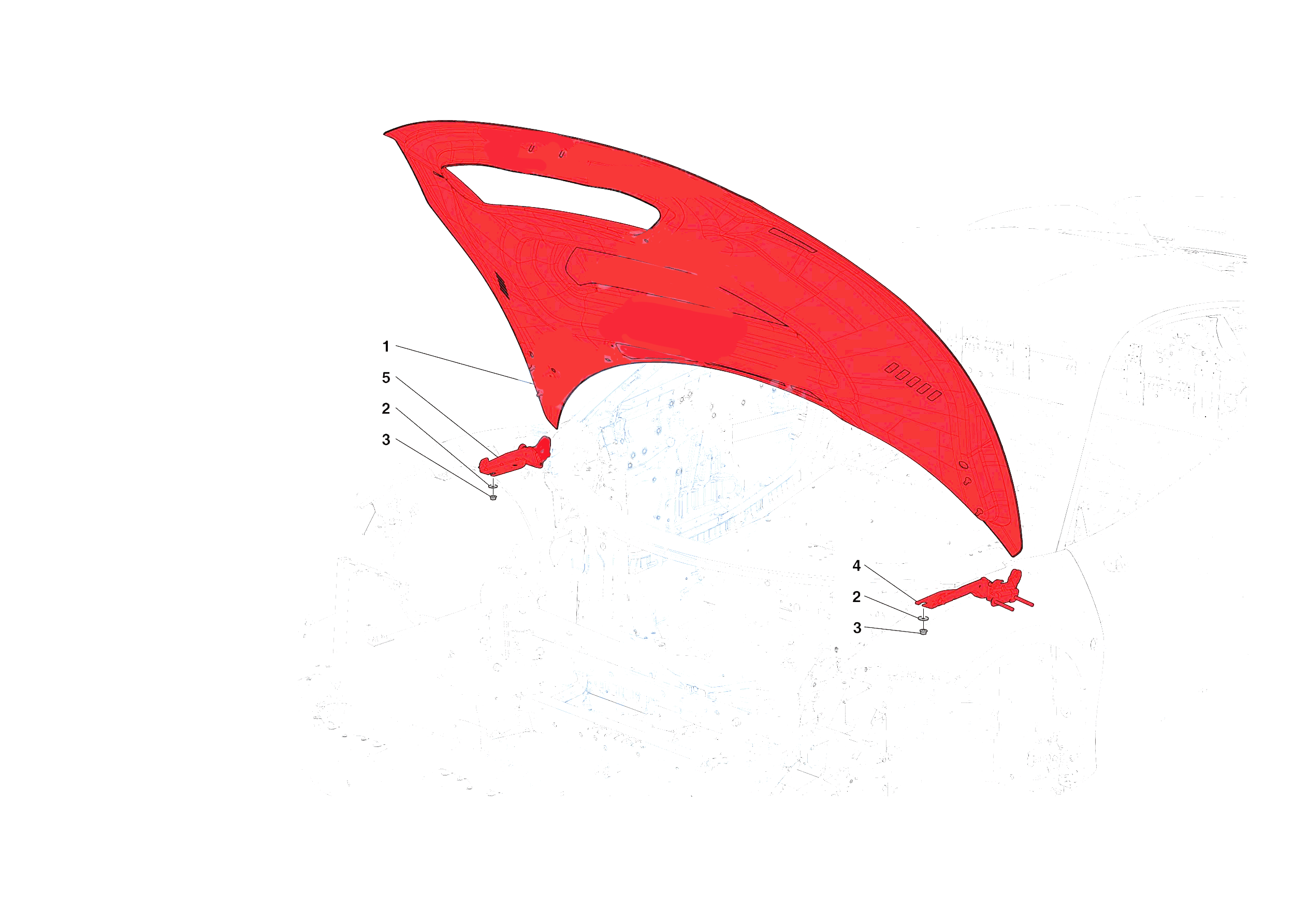 FRONT LID SUBSTRUCTURE of Ferrari Ferrari 488 Pista Spider USA