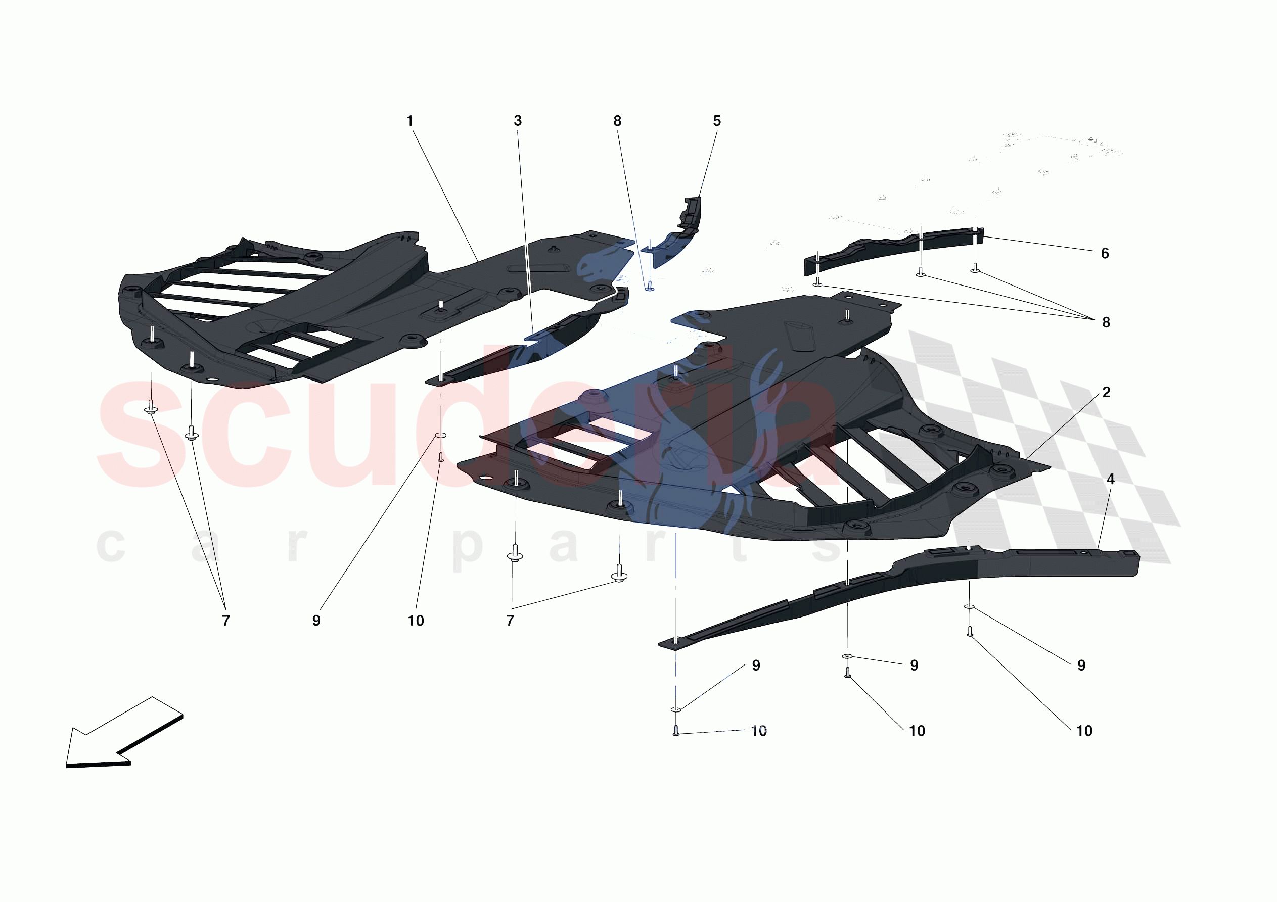 FRONT SHIELDS of Ferrari Ferrari 488 Pista Spider USA