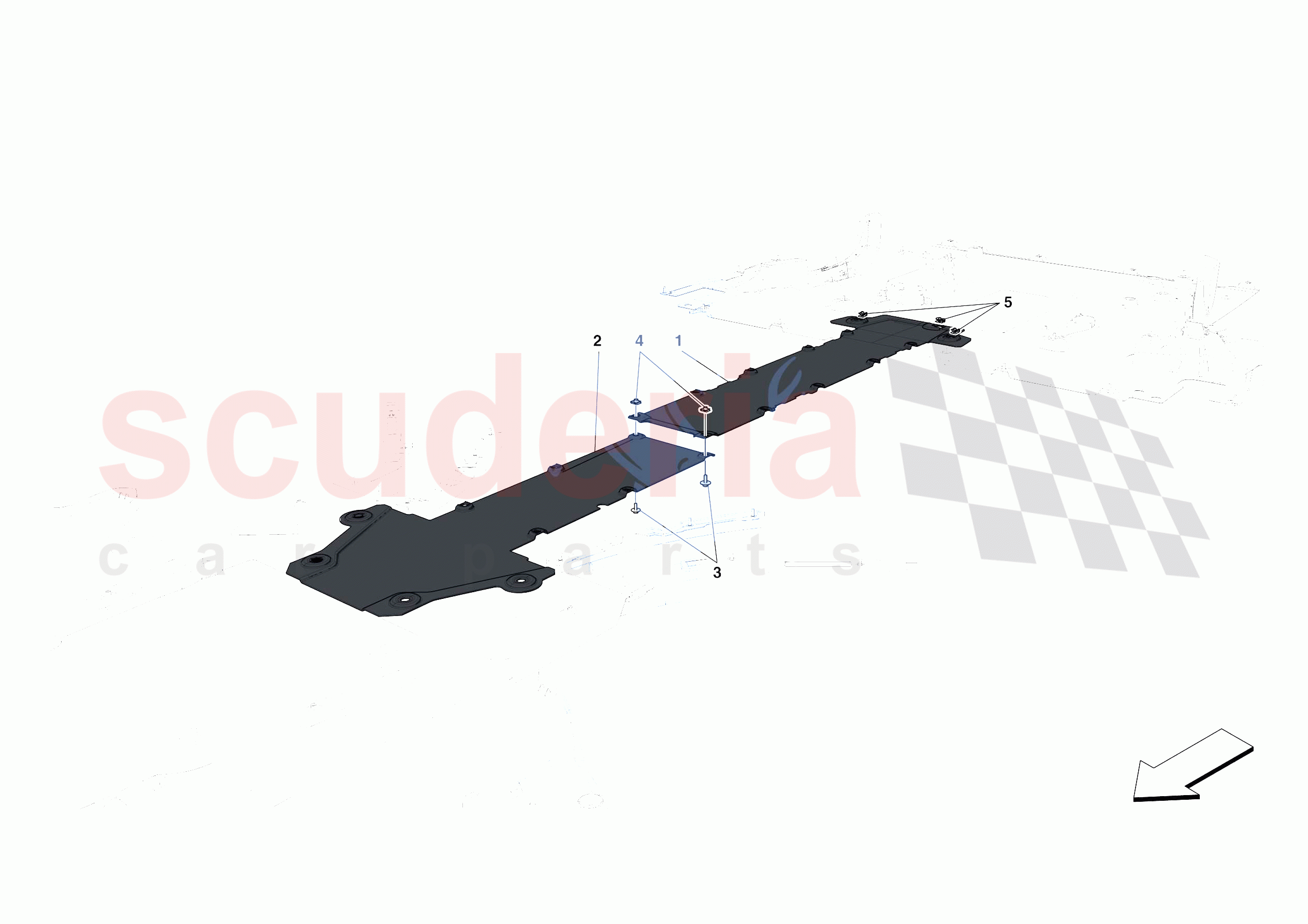 CENTRE SHIELDS of Ferrari Ferrari 488 Pista Spider USA