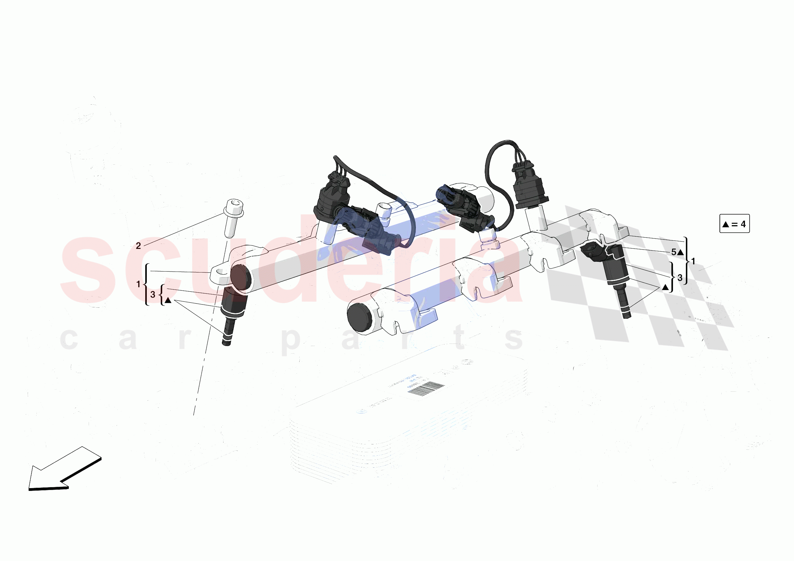 INJECTOR PIPES of Ferrari Ferrari 488 Pista USA