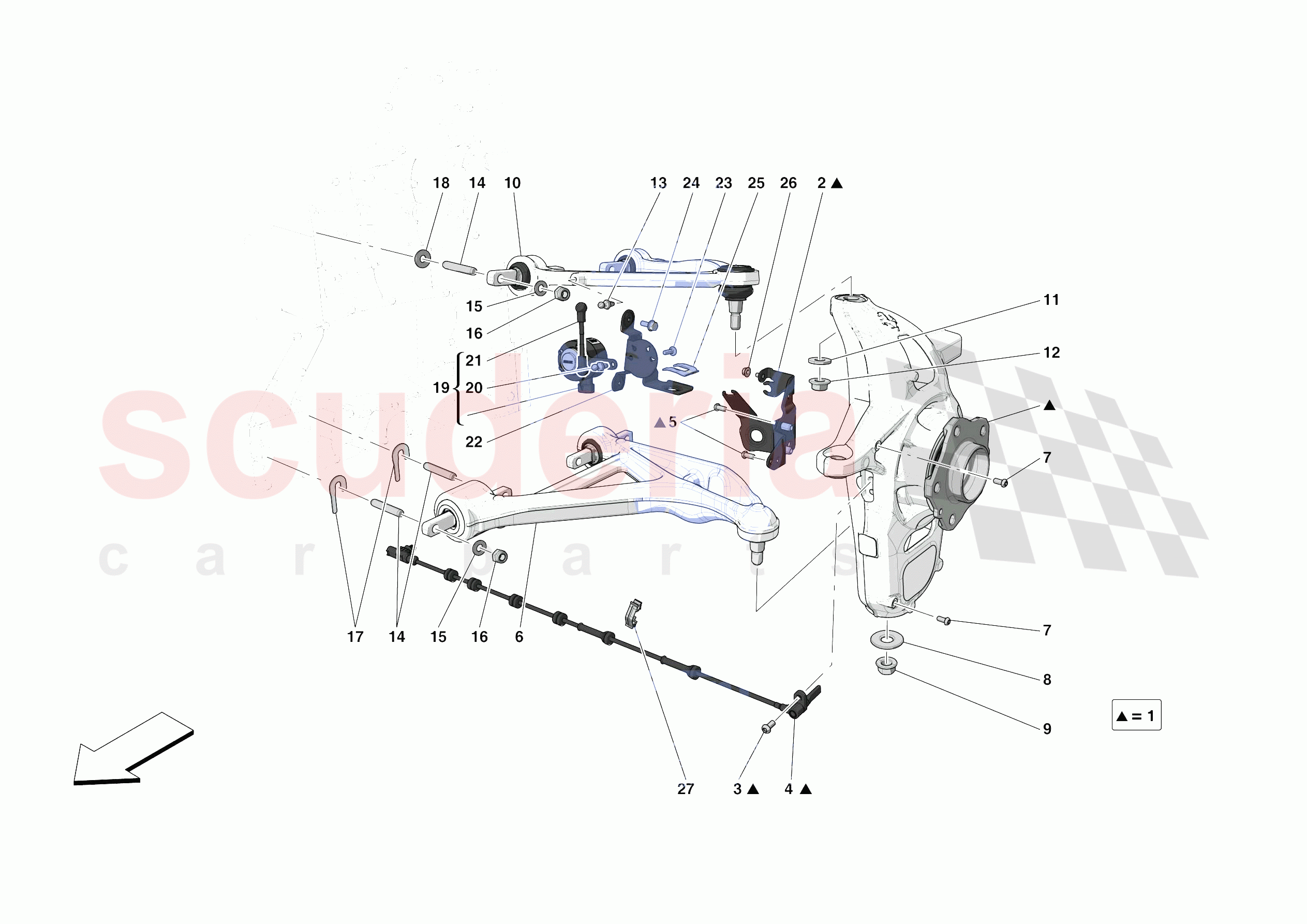 FRONT SUSPENSION - ARMS of Ferrari Ferrari 488 Pista USA