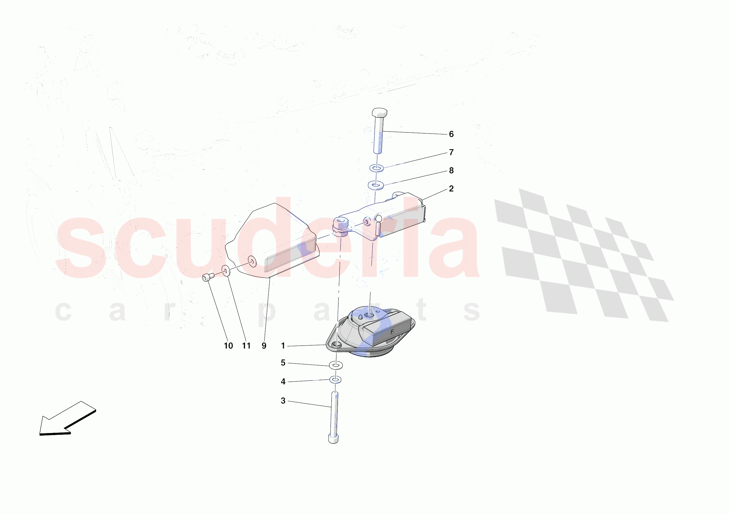 ENGINE SUSPENSION BUSH of Ferrari Ferrari 812 Competizione A Europe