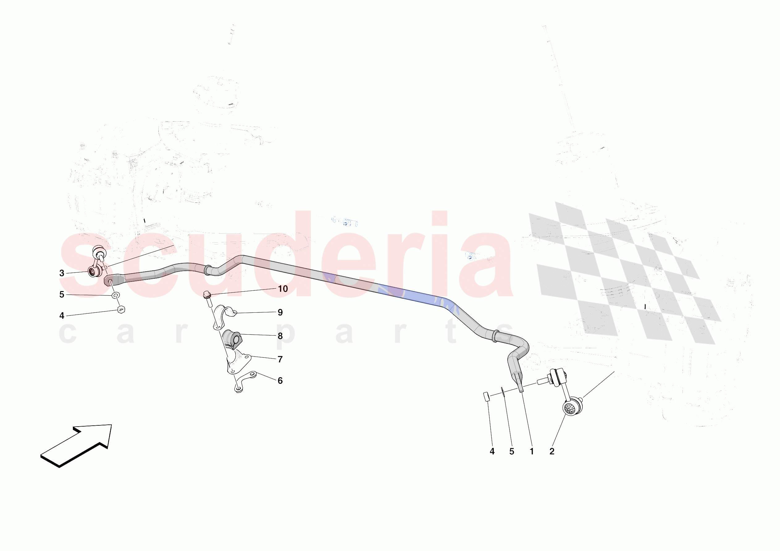 FRONT TORSION BAR of Ferrari Ferrari 812 Competizione A Europe