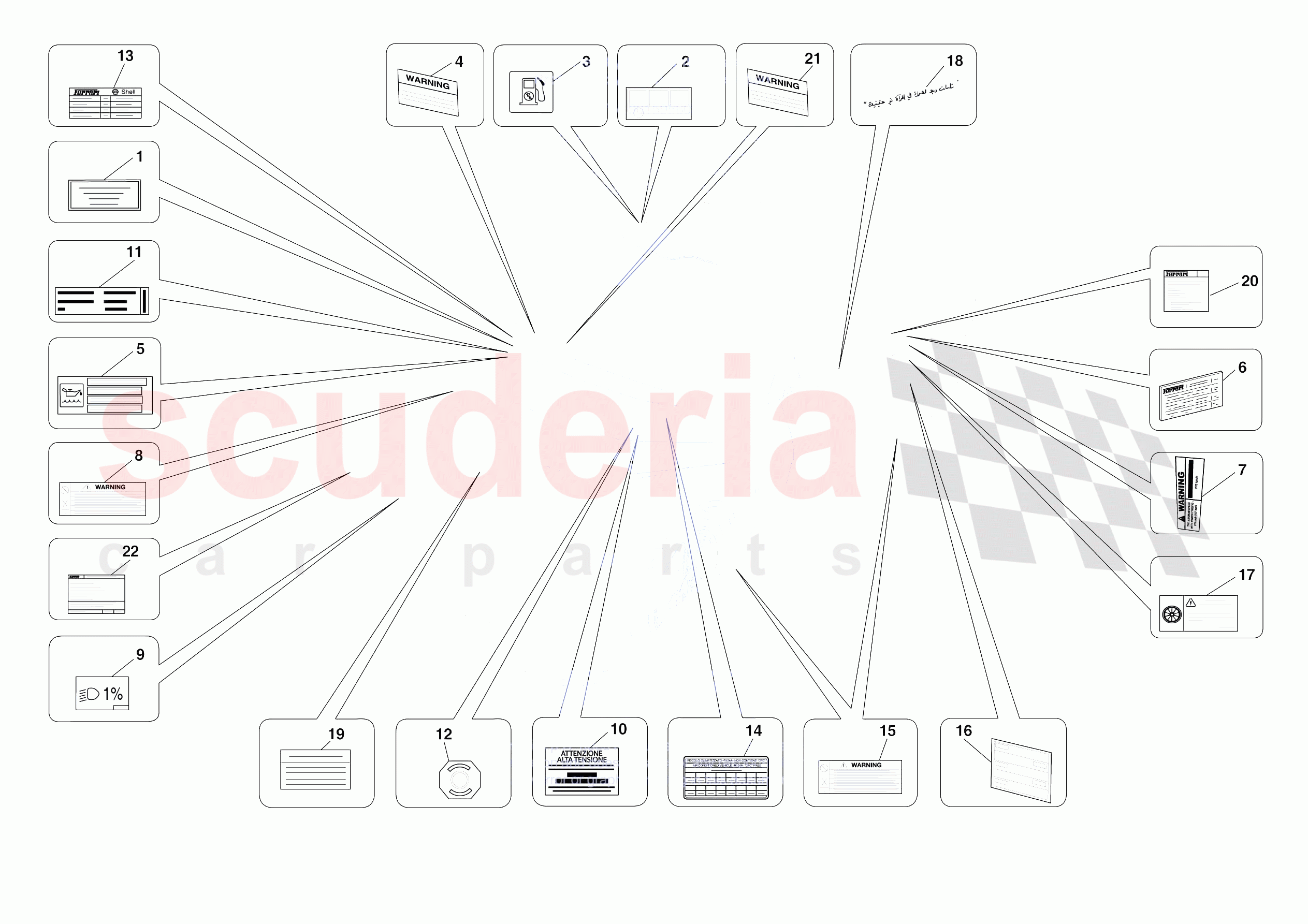 PLATES of Ferrari Ferrari 812 Competizione A Europe
