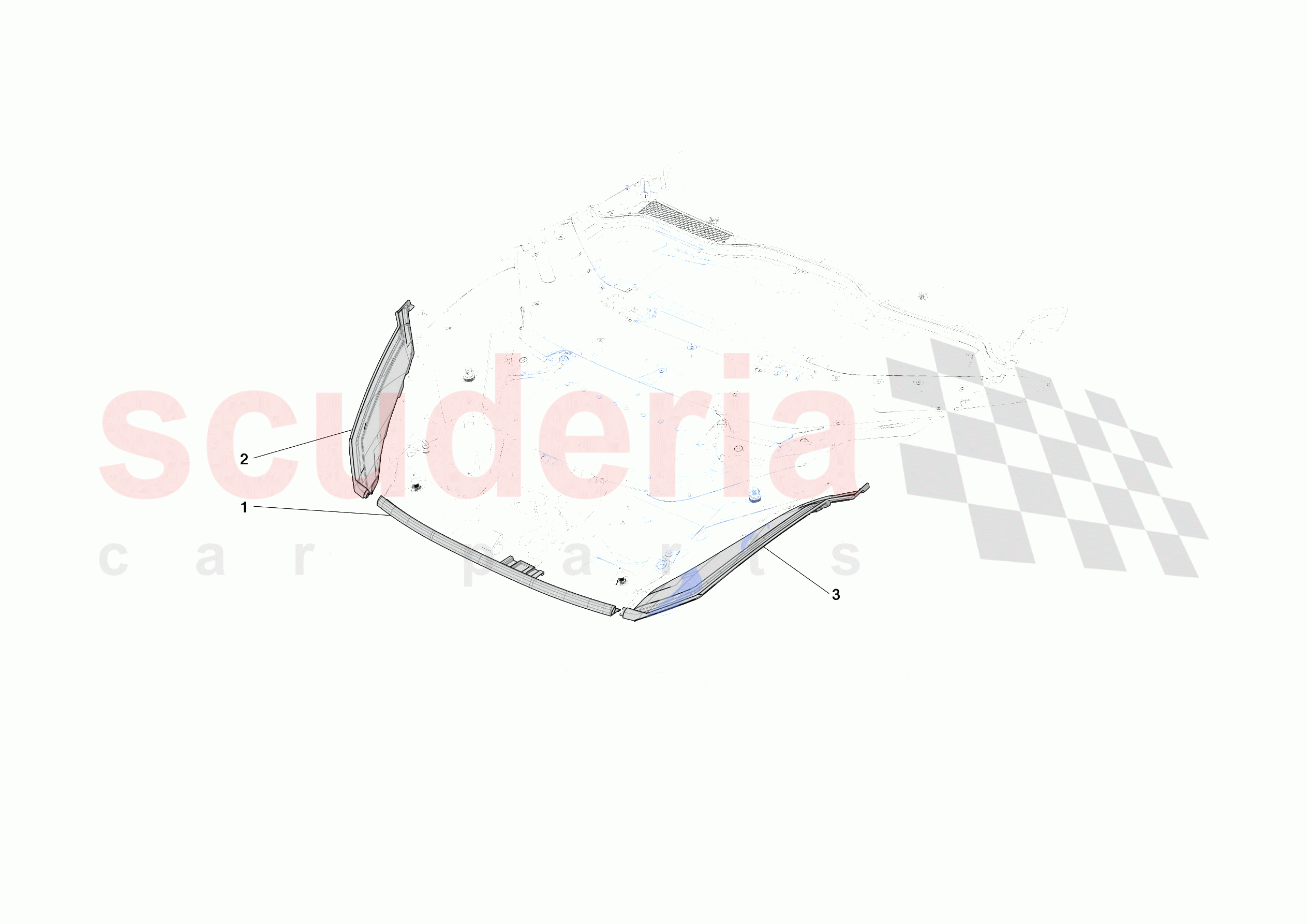 FRONT LID SEALS of Ferrari Ferrari 812 Competizione A Europe