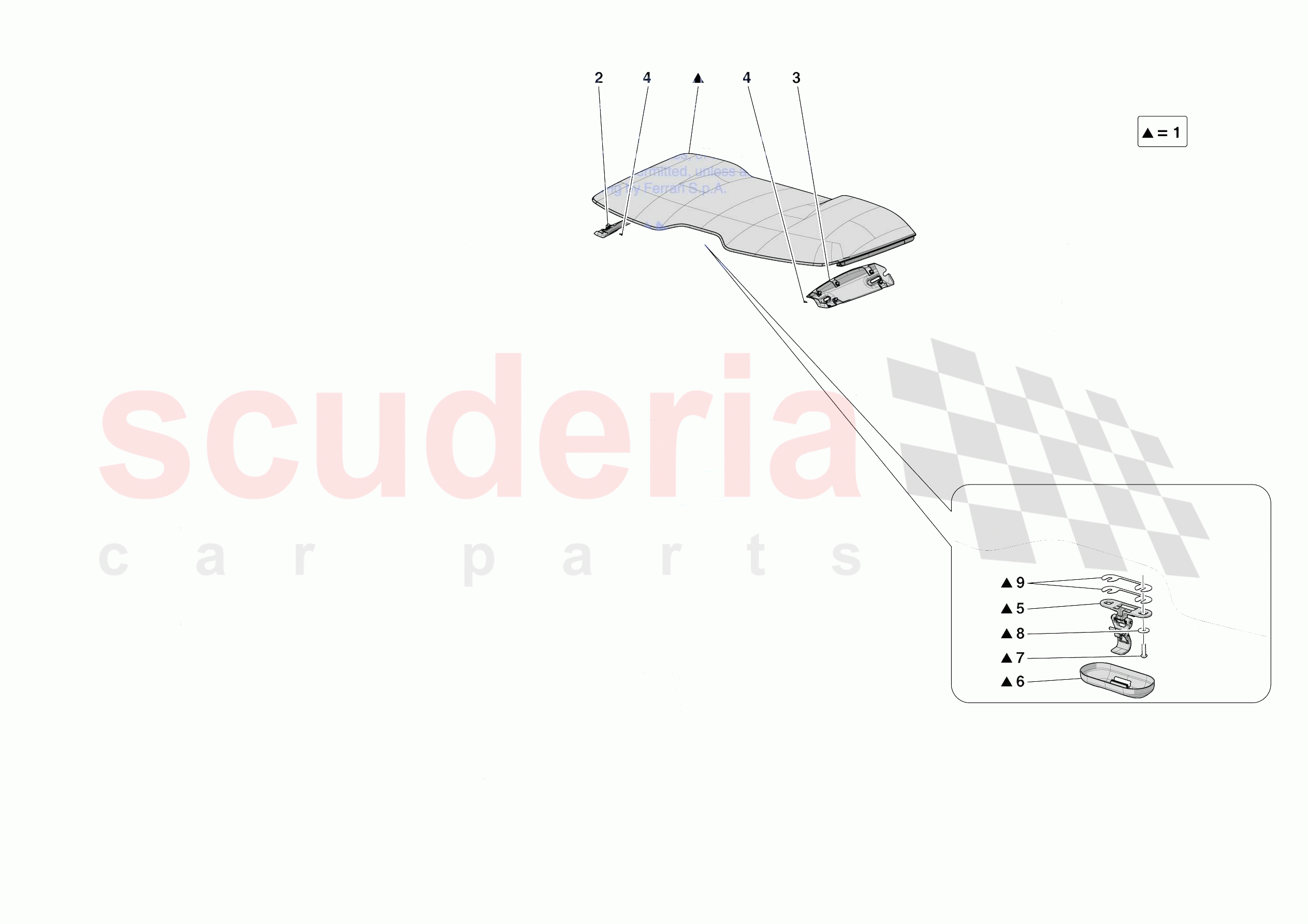 ROOF - STRUCTURE of Ferrari Ferrari 812 Competizione A Europe RH