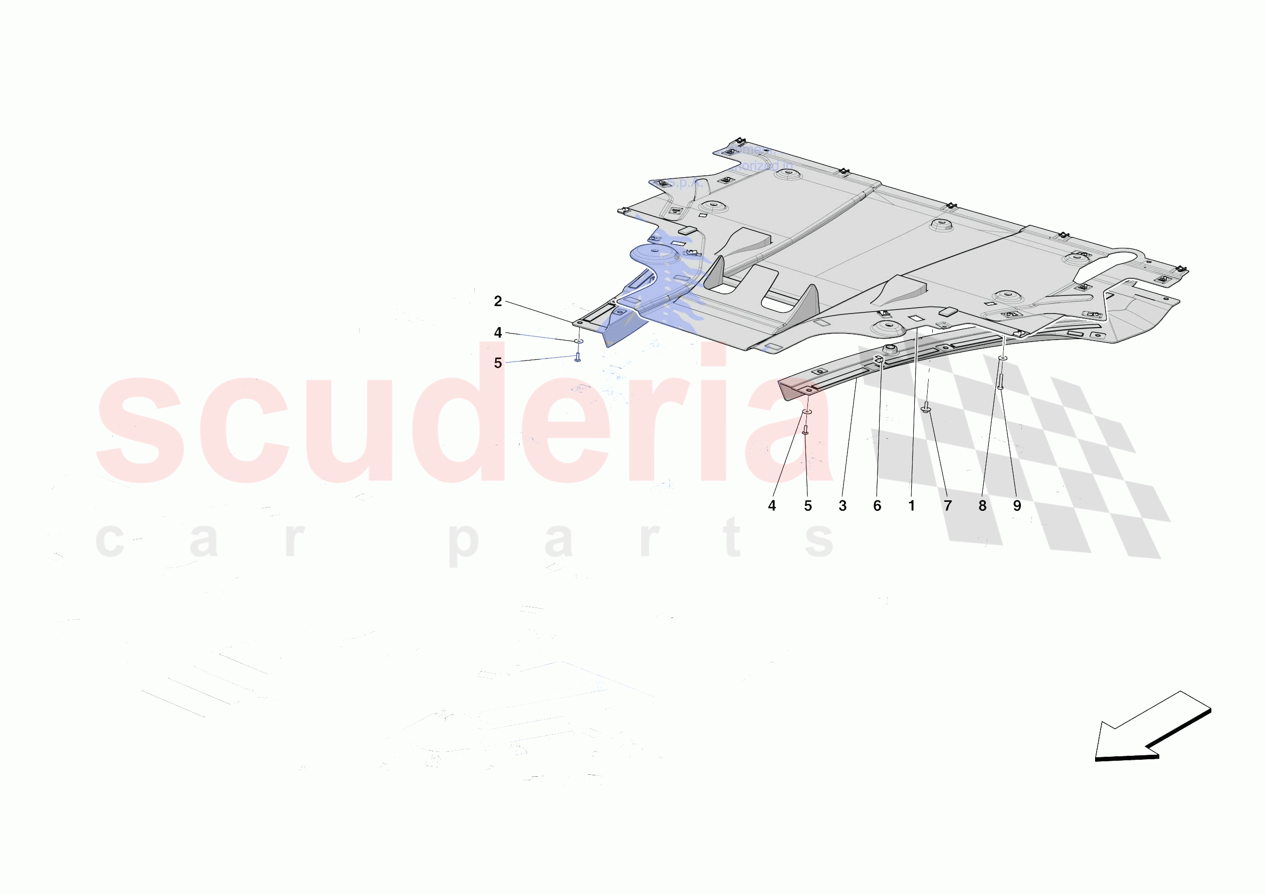 REAR SHIELDS of Ferrari Ferrari 812 Competizione A Europe RH