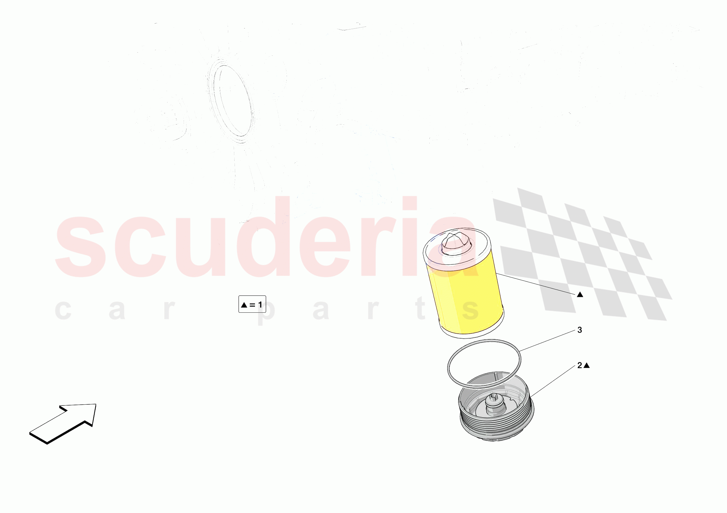 LUBRICATION FILTERS of Ferrari Ferrari 812 Competizione A USA