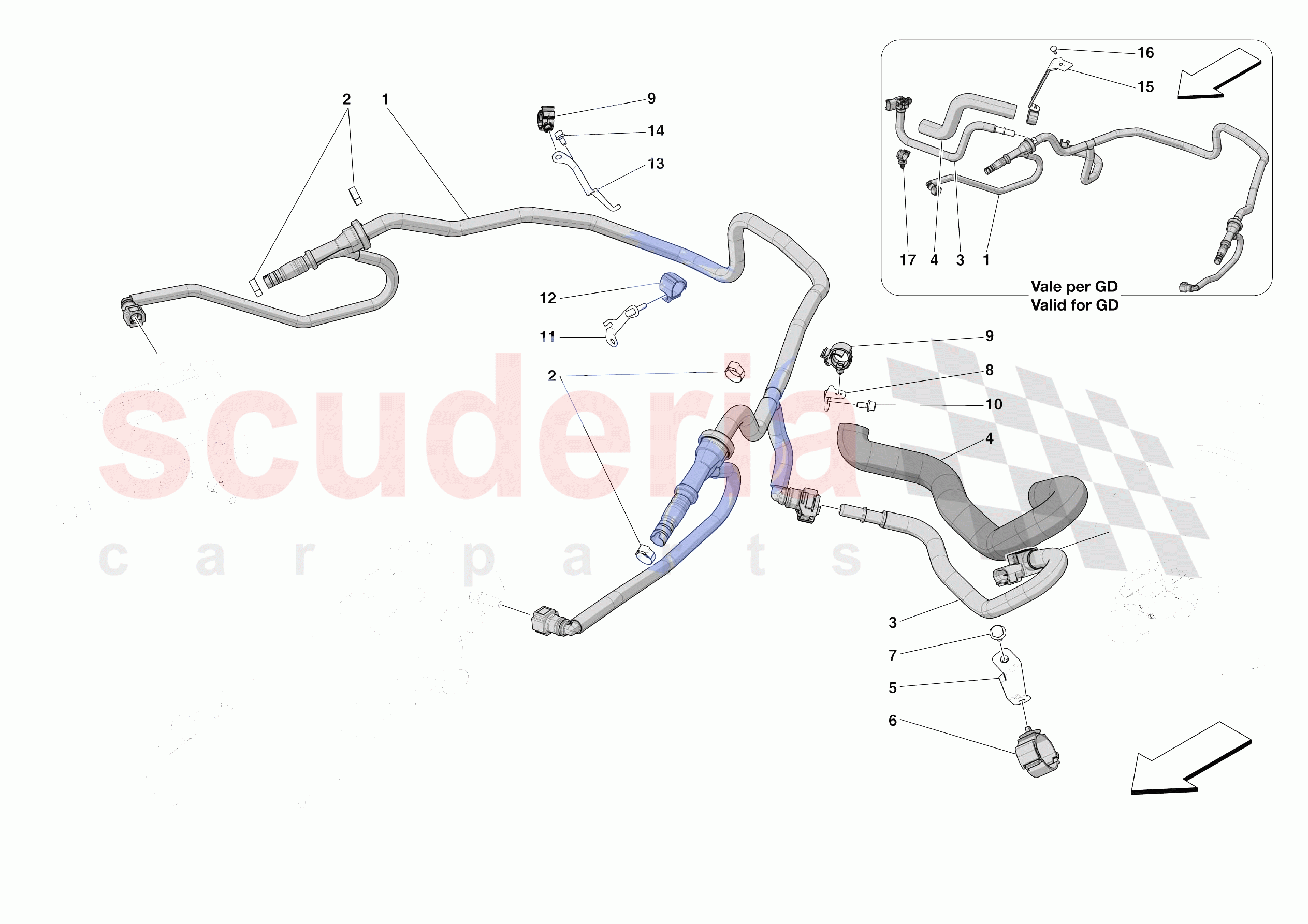 SERVO BRAKE PIPES of Ferrari Ferrari 812 Competizione A USA