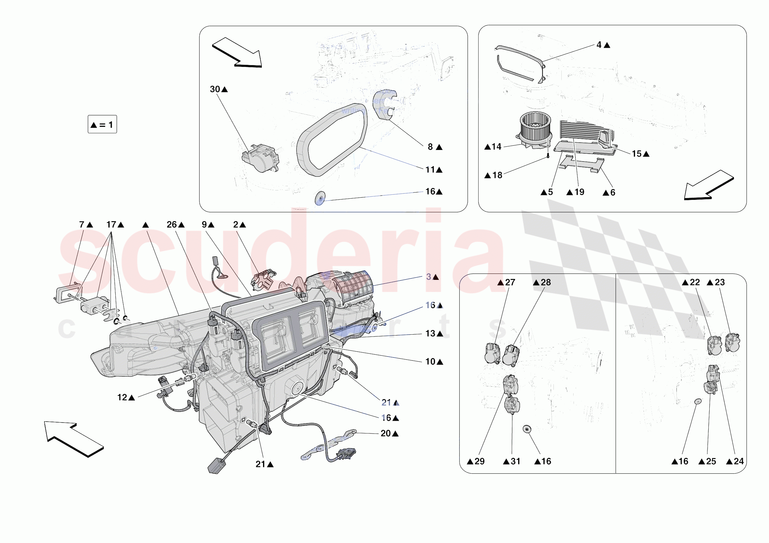 A/C SYSTEM - EVAPORATOR of Ferrari Ferrari 812 Competizione A USA