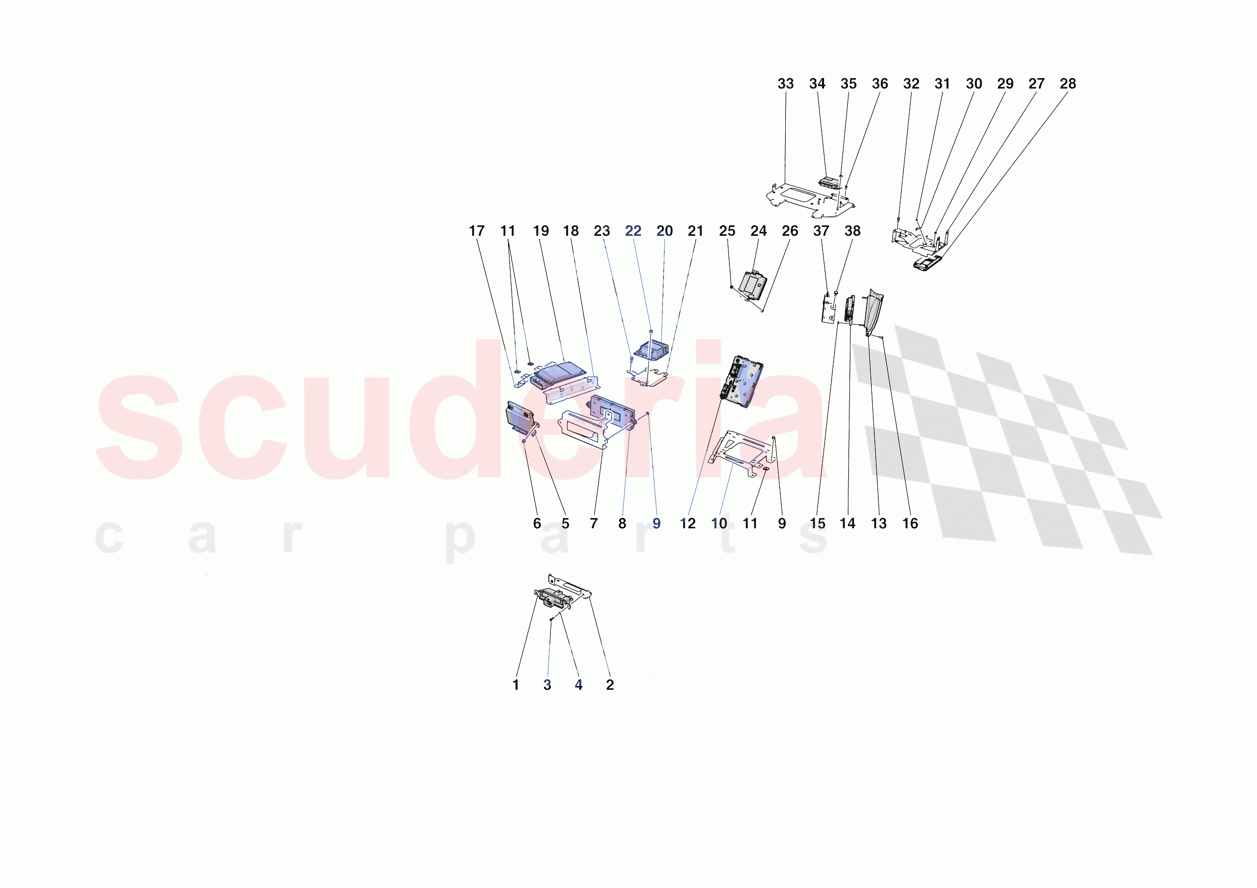 ELECTRICAL SYSTEM CONTROL UNITS of Ferrari Ferrari 812 Competizione A USA