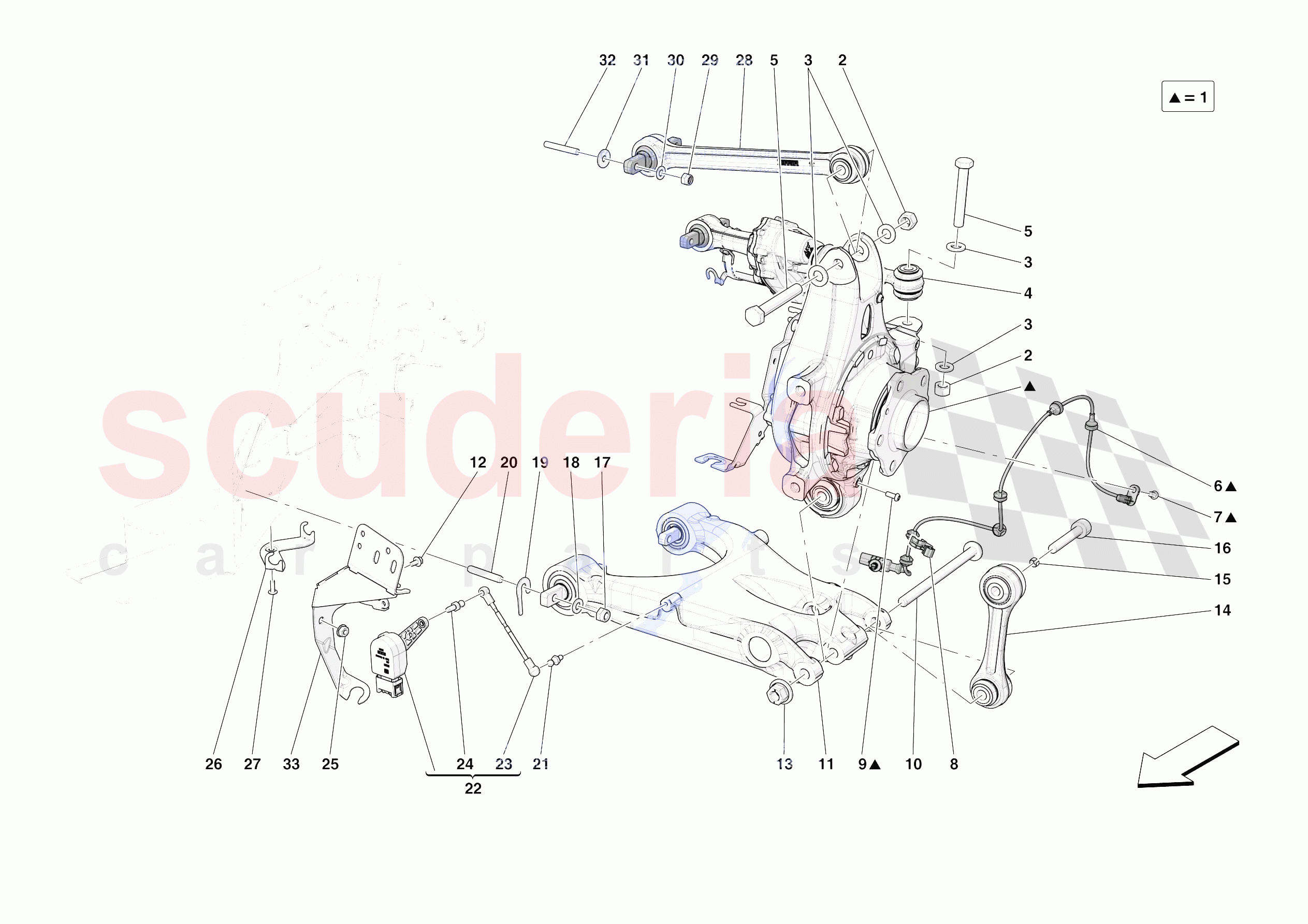 REAR SUSPENSION - ARMS of Ferrari Ferrari 812 Competizione Europe
