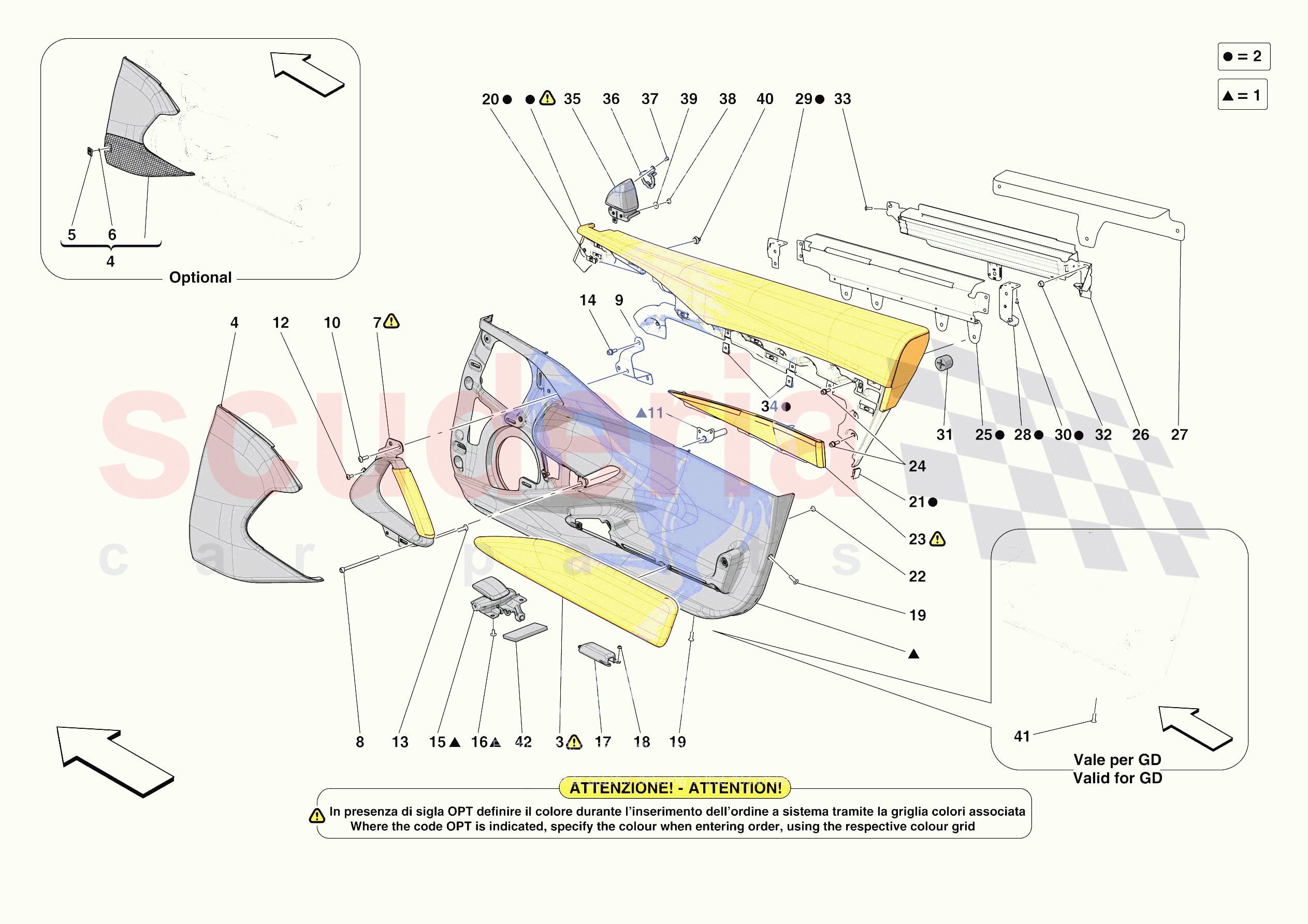 DOORS - TRIM of Ferrari Ferrari 812 Competizione Europe