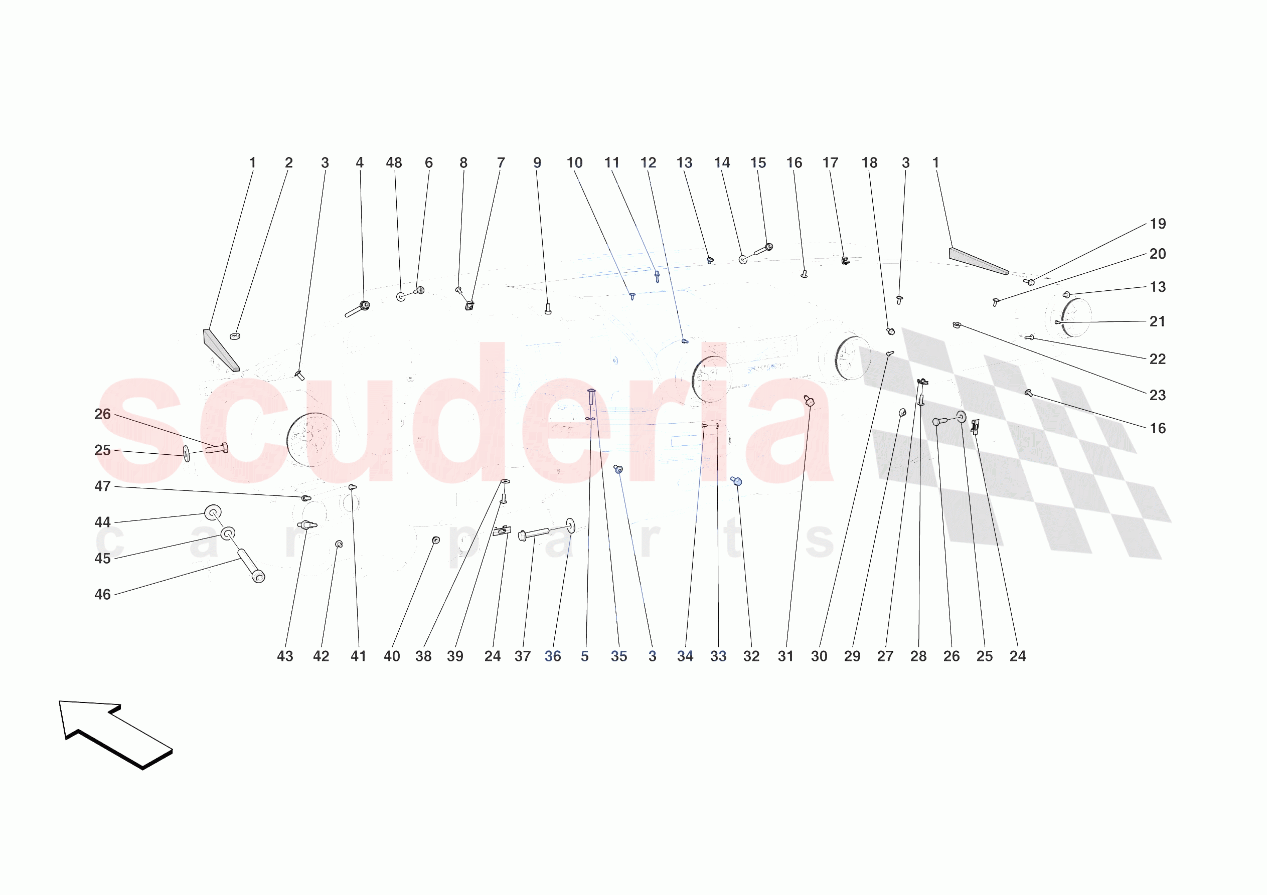 DASHBOARD - FASTENERS of Ferrari Ferrari 812 Competizione Europe