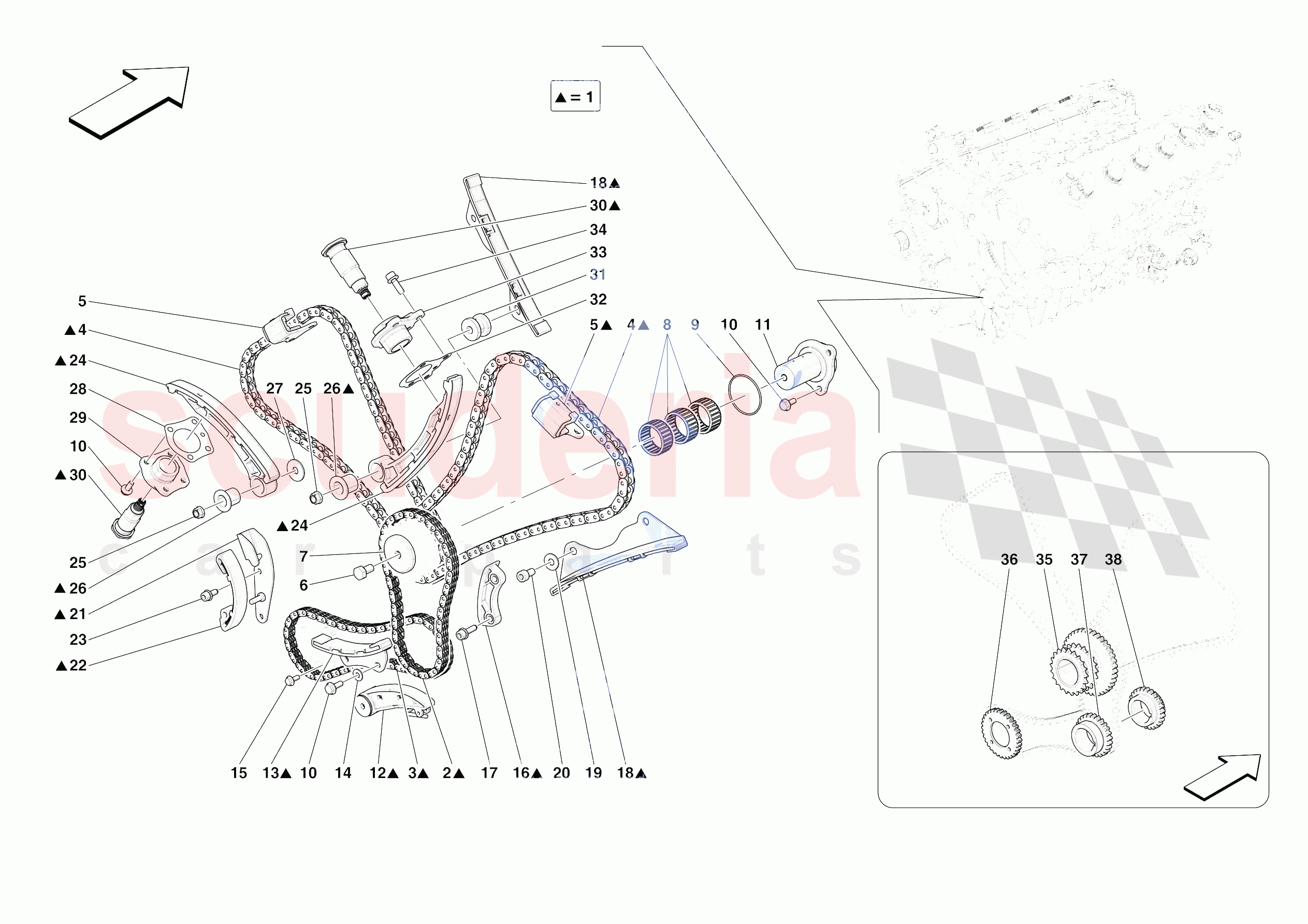 TIMING SYSTEM DRIVE of Ferrari Ferrari 812 Competizione Europe RH