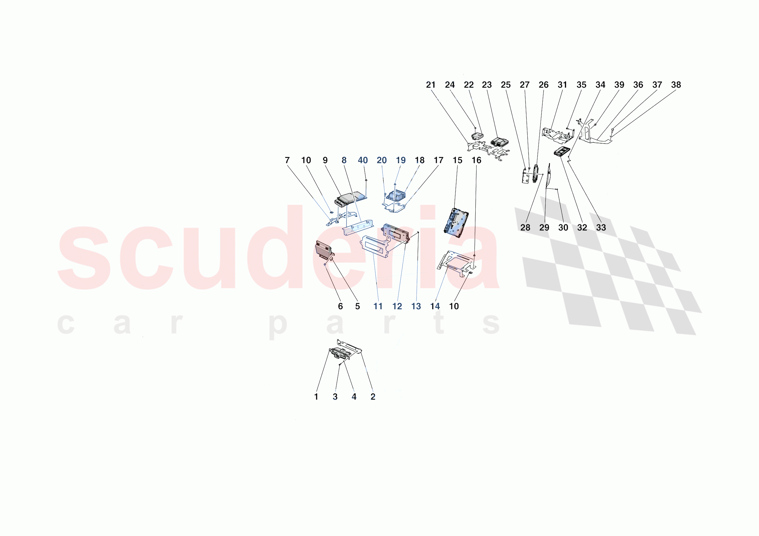 ELECTRICAL SYSTEM CONTROL UNITS of Ferrari Ferrari 812 Competizione Europe RH