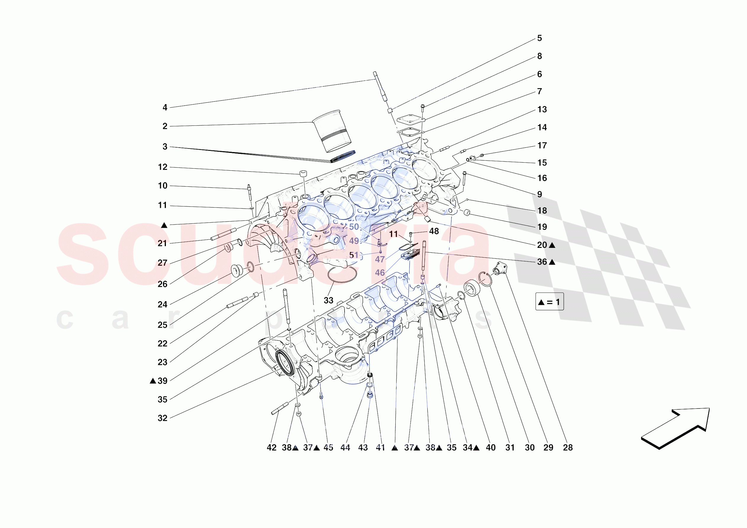 CRANKCASE of Ferrari Ferrari Daytona SP3 Europe