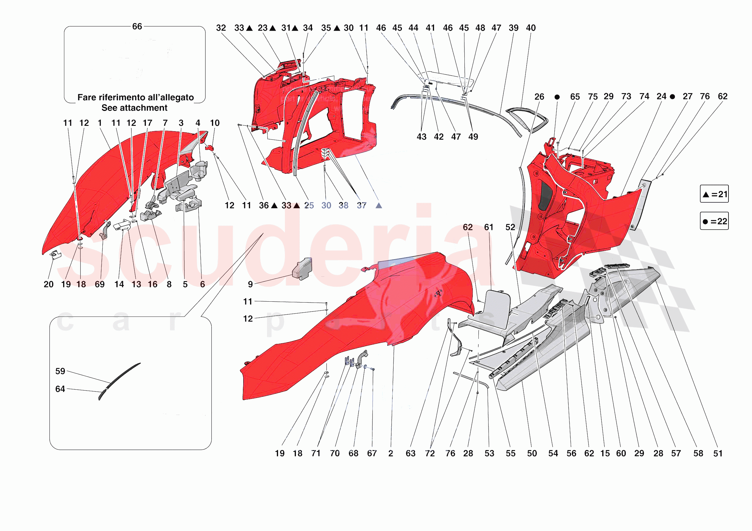 LATERAL OUTER BODYSHELL of Ferrari Ferrari Daytona SP3 Europe