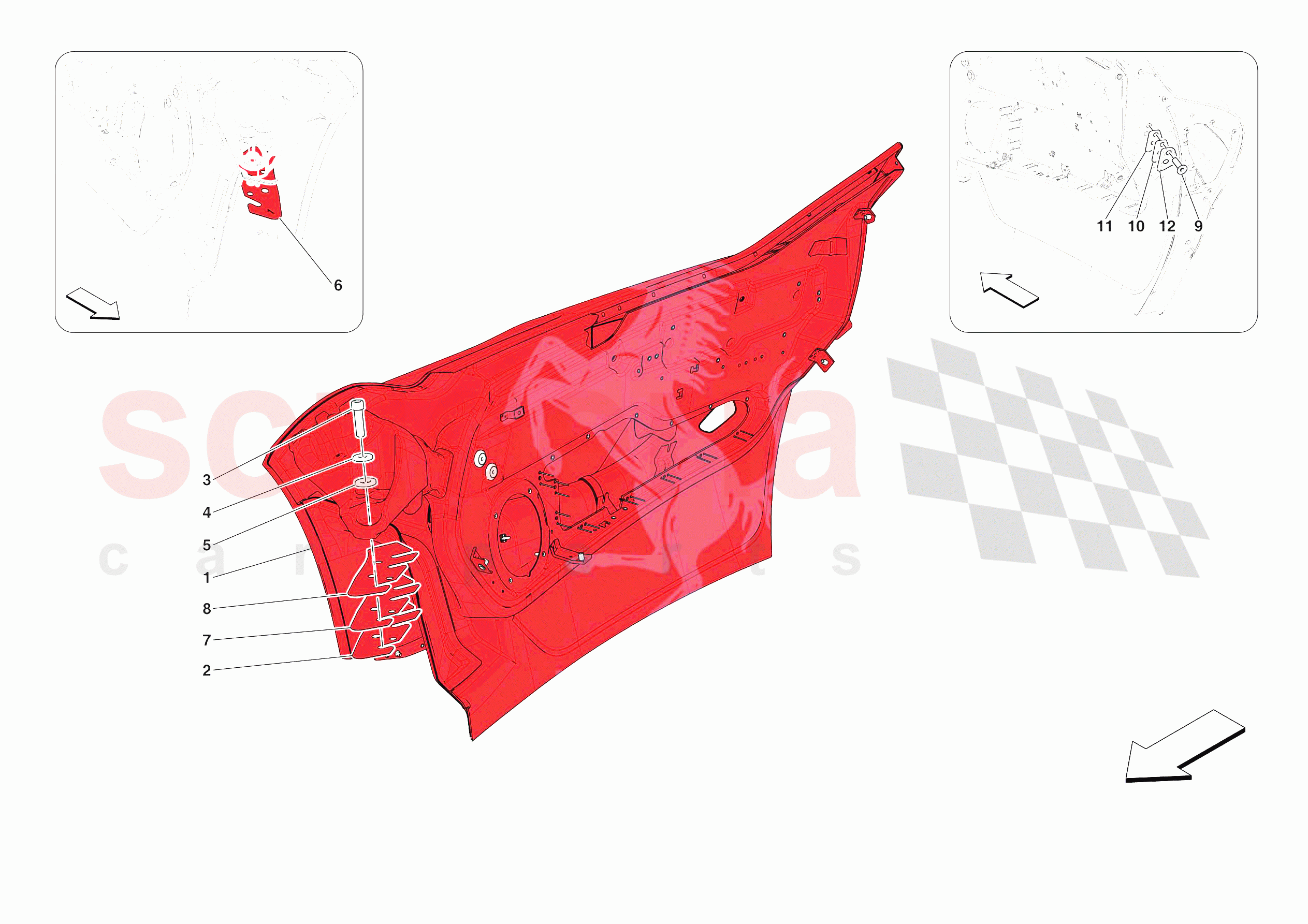 FRONT DOOR SUBSTRUCTURE of Ferrari Ferrari Daytona SP3 Europe