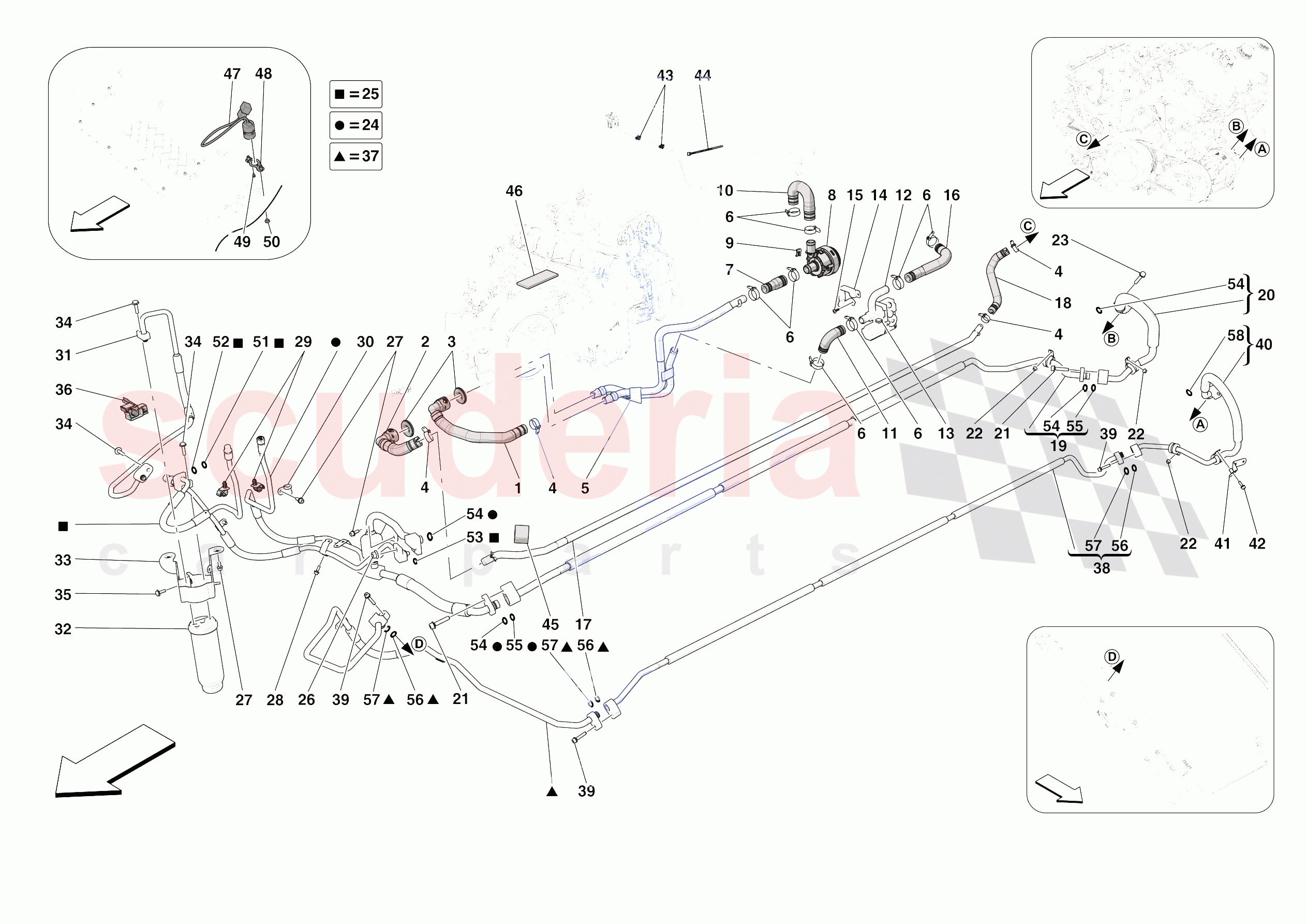 A/C SYSTEM - AIR CONDITIONER SYSTEM of Ferrari Ferrari Daytona SP3 Europe
