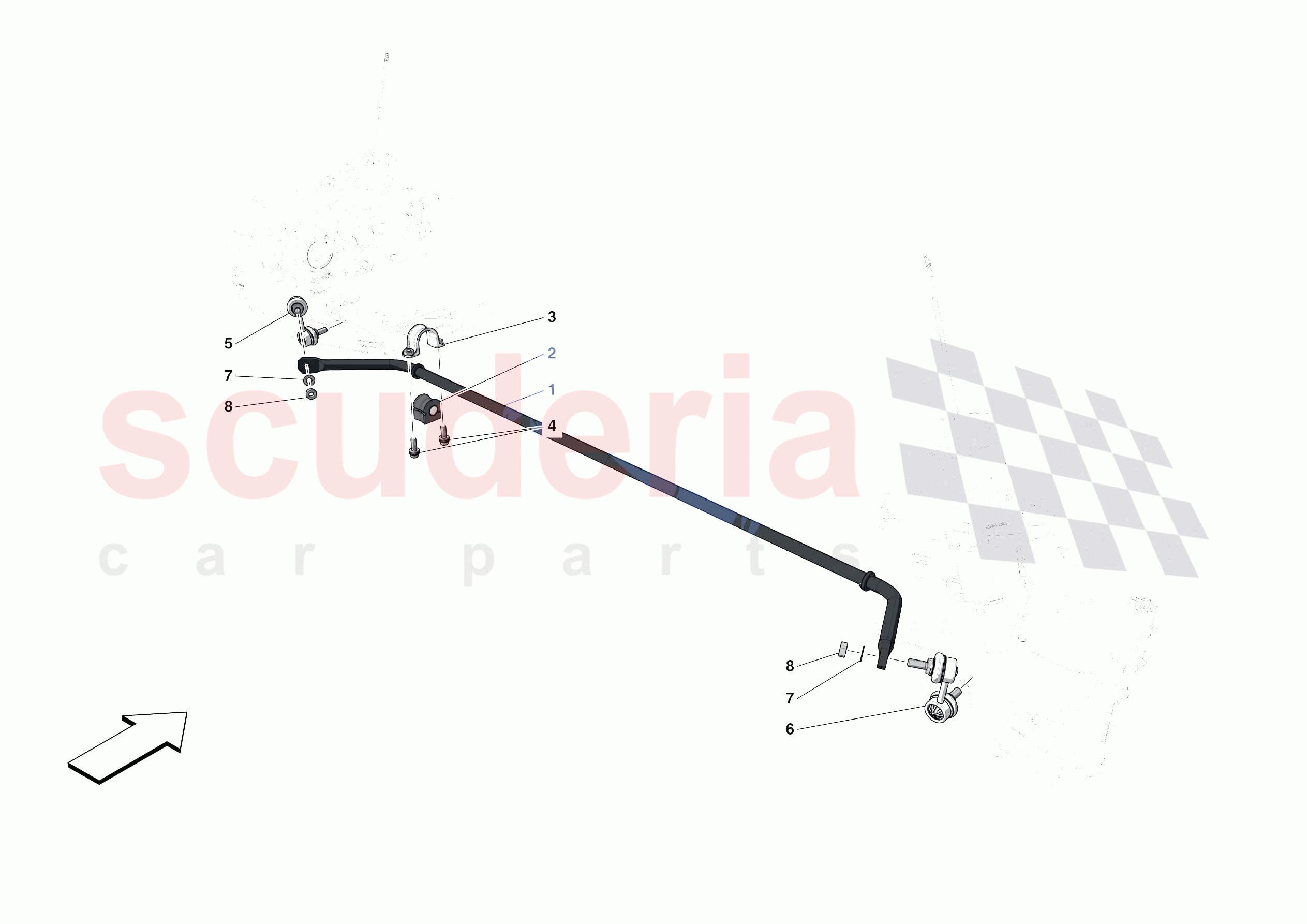 FRONT TORSION BAR of Ferrari Ferrari F8 Spider Europe
