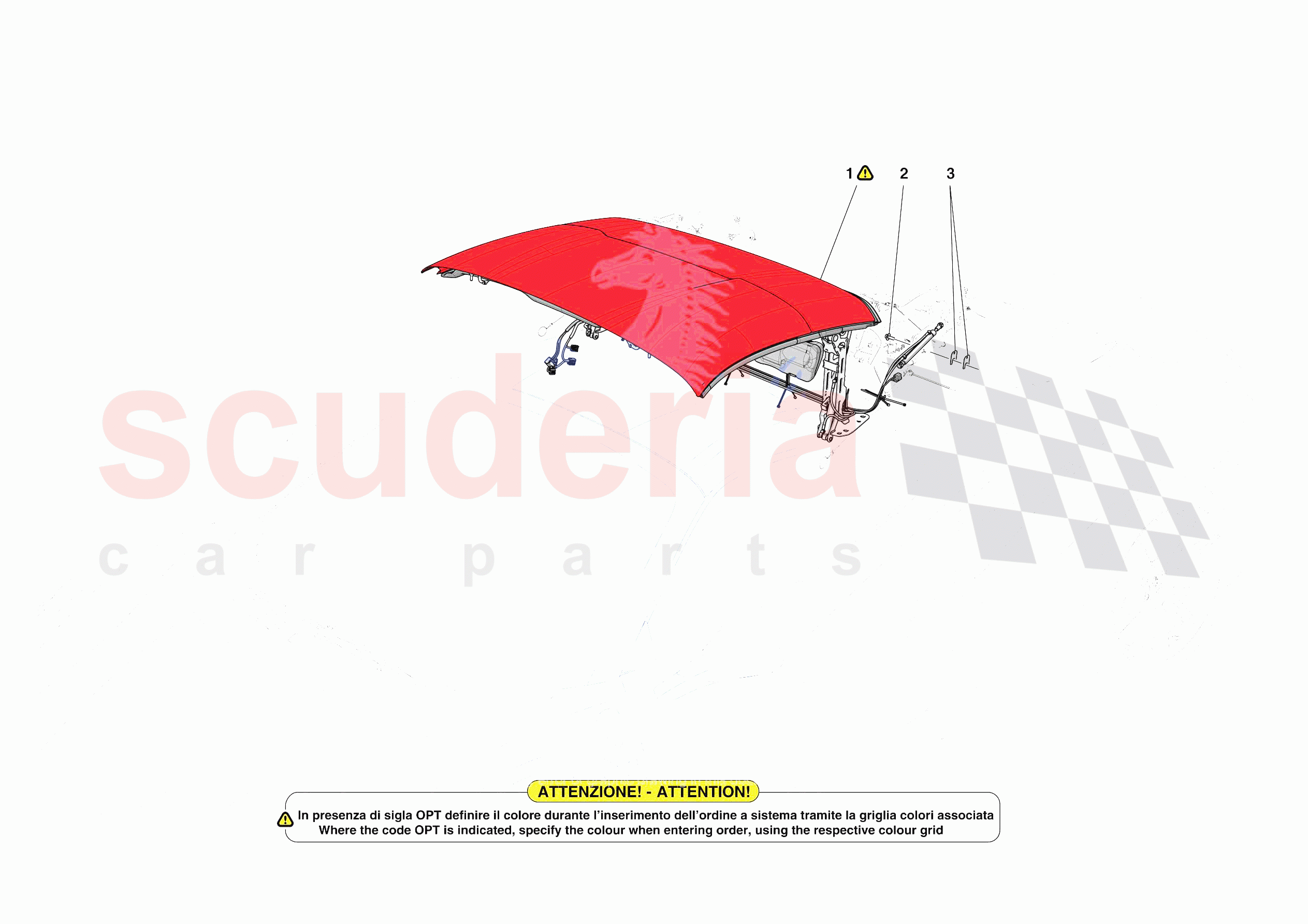 ROOF - STRUCTURE of Ferrari Ferrari F8 Spider Europe