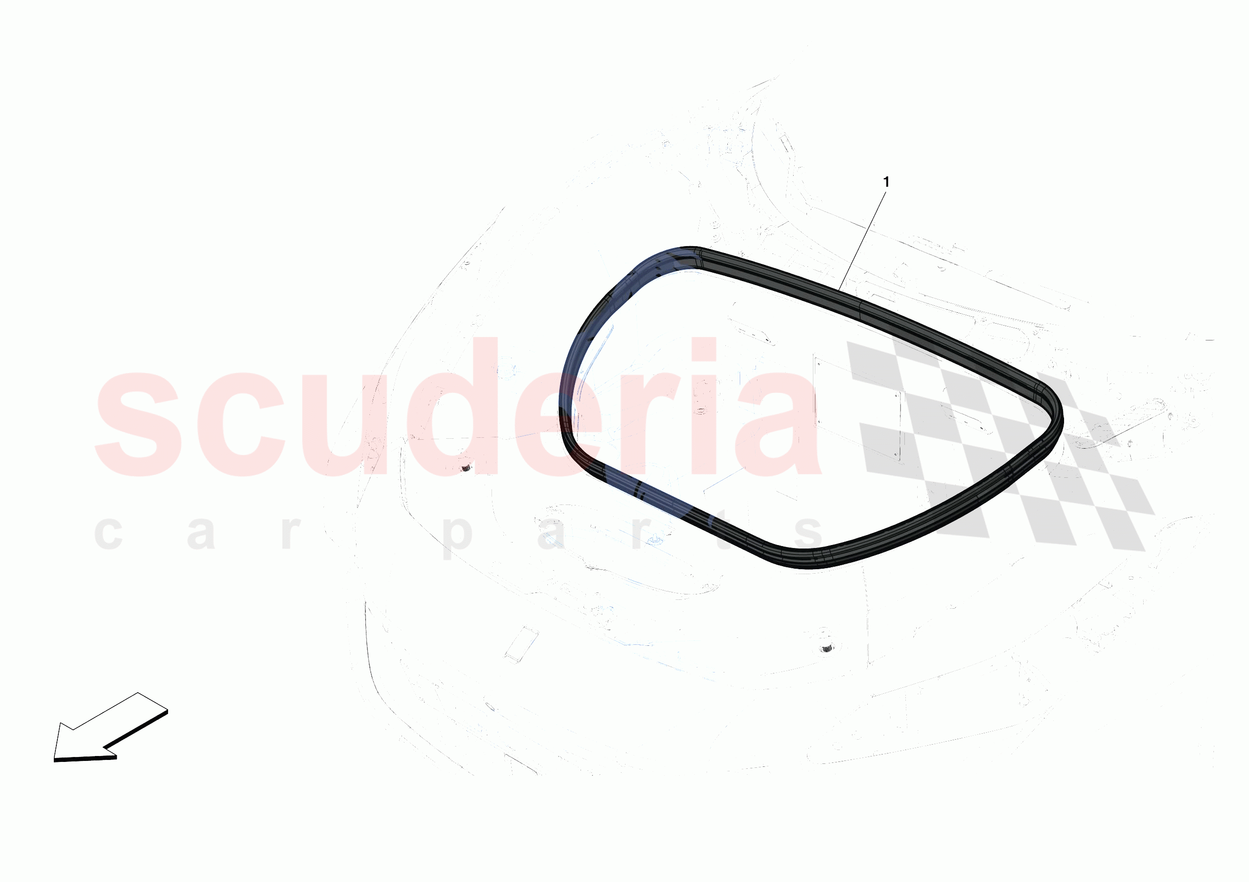 FRONT LID SEALS of Ferrari Ferrari F8 Spider Europe