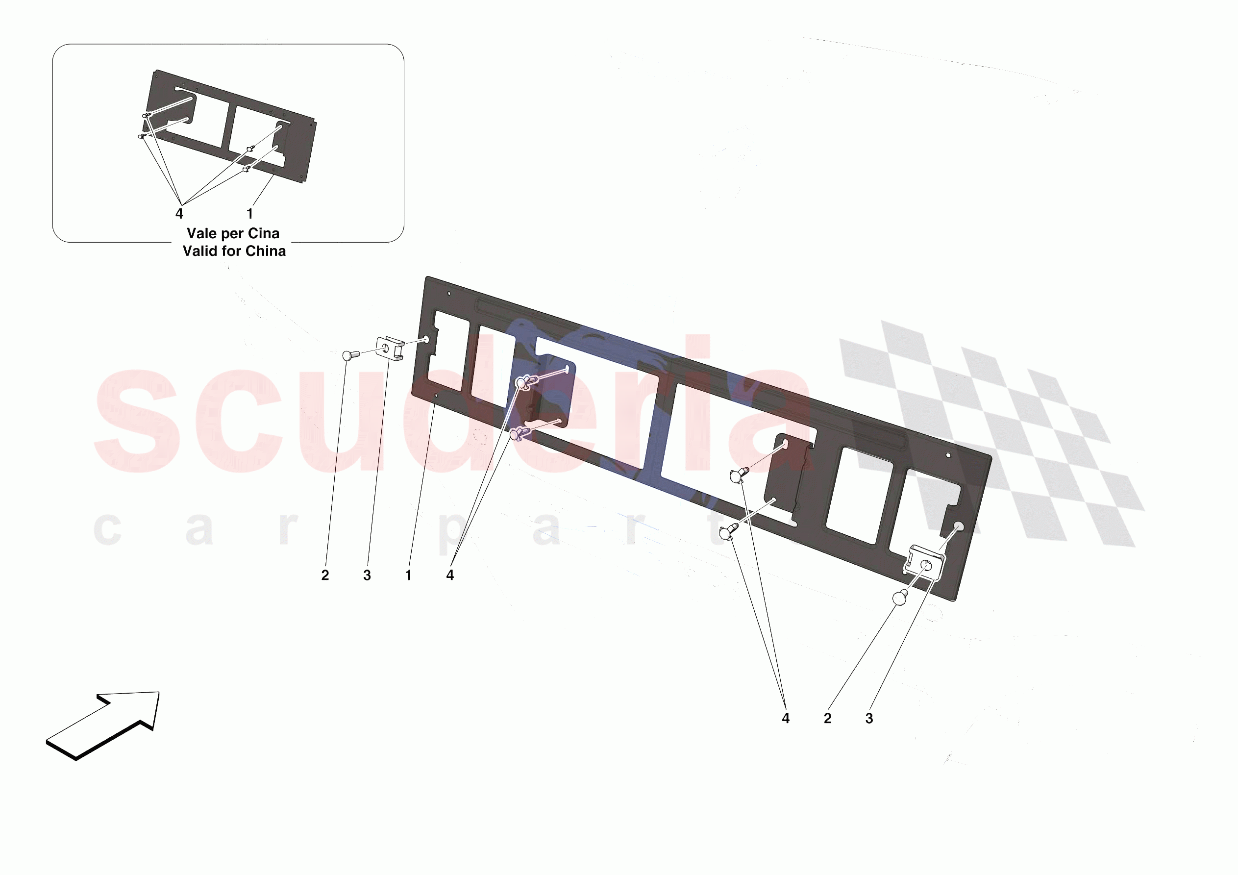 REAR LICENCE PLATE INSTALLATION of Ferrari Ferrari F8 Spider Europe
