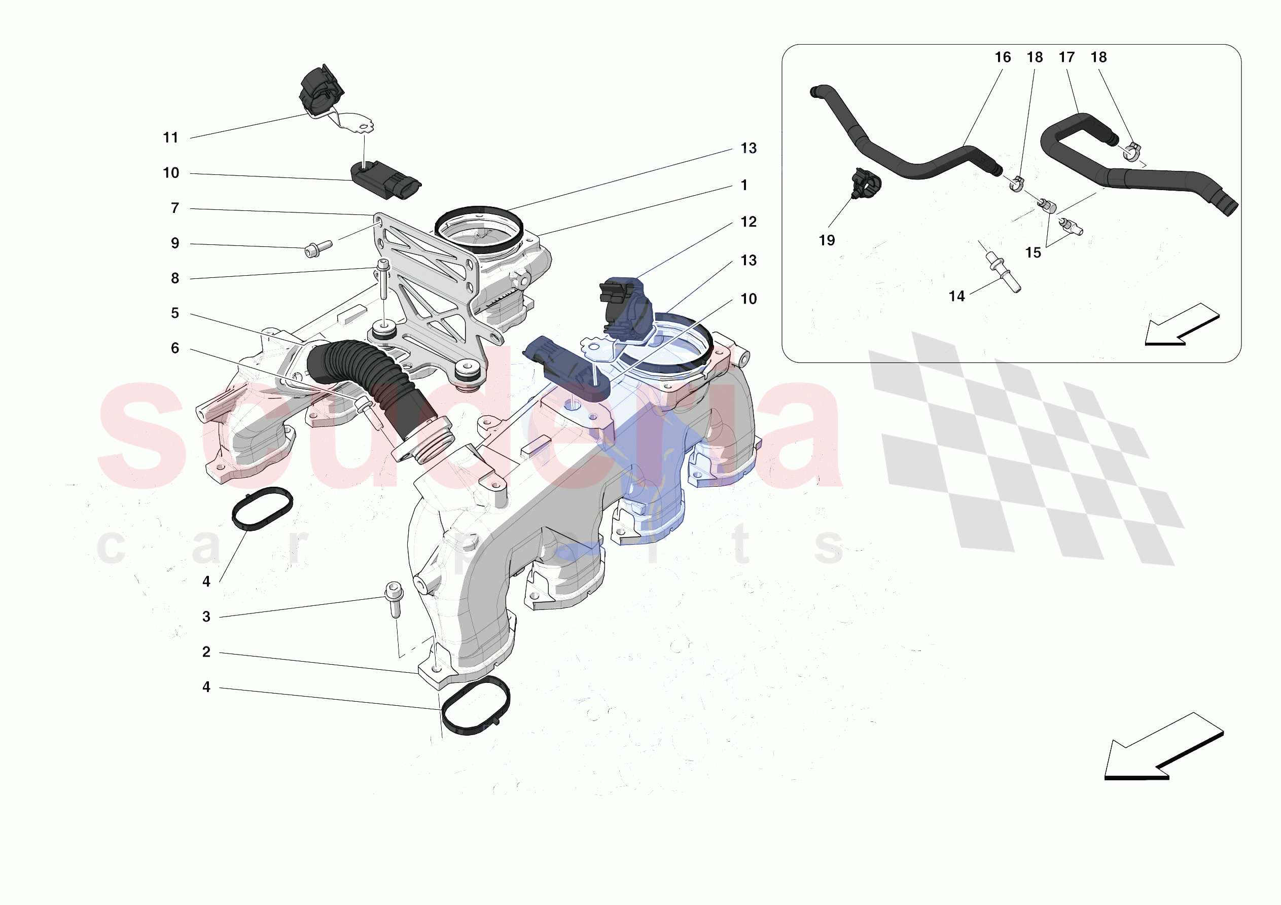 ENGINE INTAKE DUCT of Ferrari Ferrari F8 Spider Europe RH