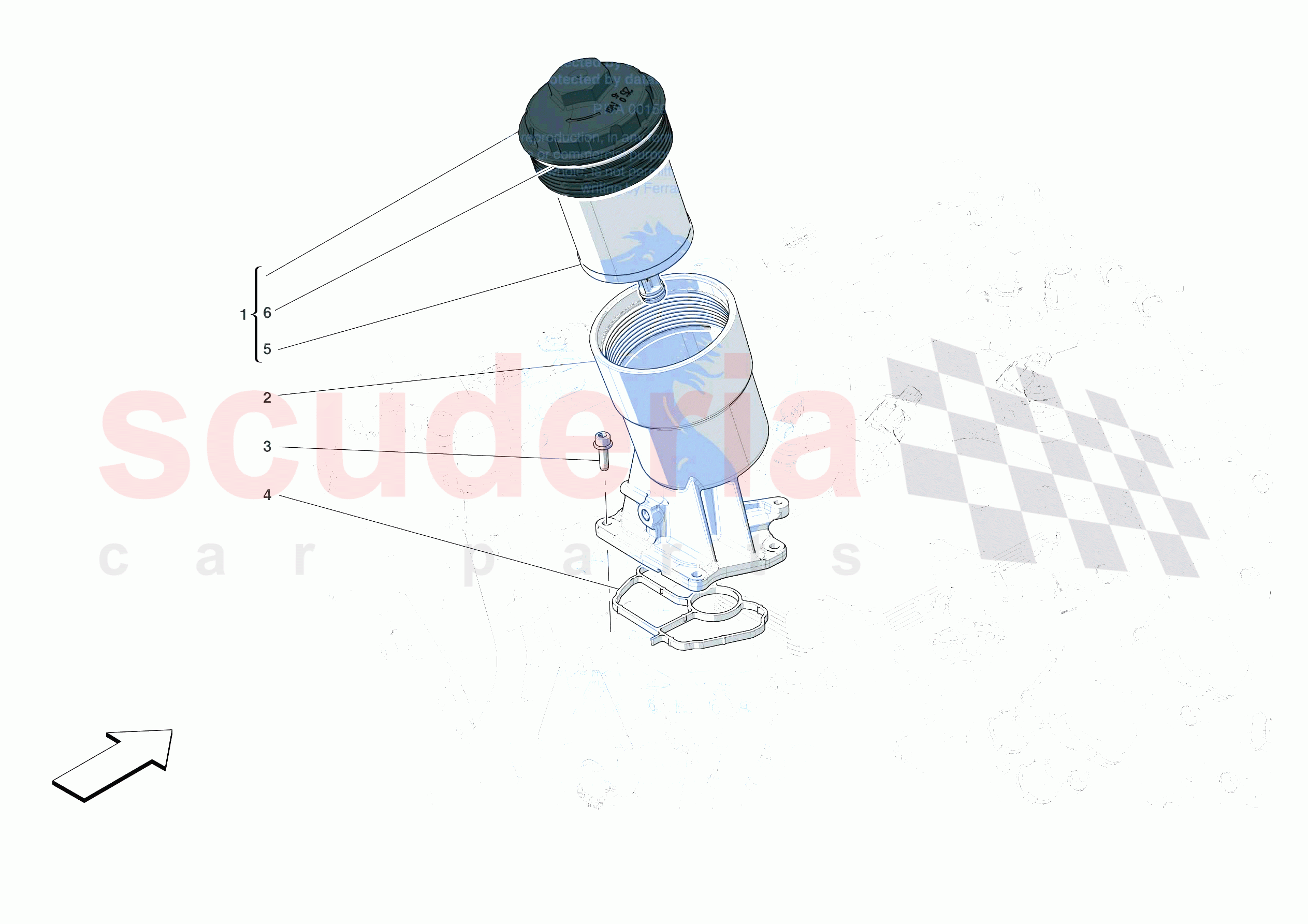 LUBRICATION FILTERS of Ferrari Ferrari F8 Tributo Europe