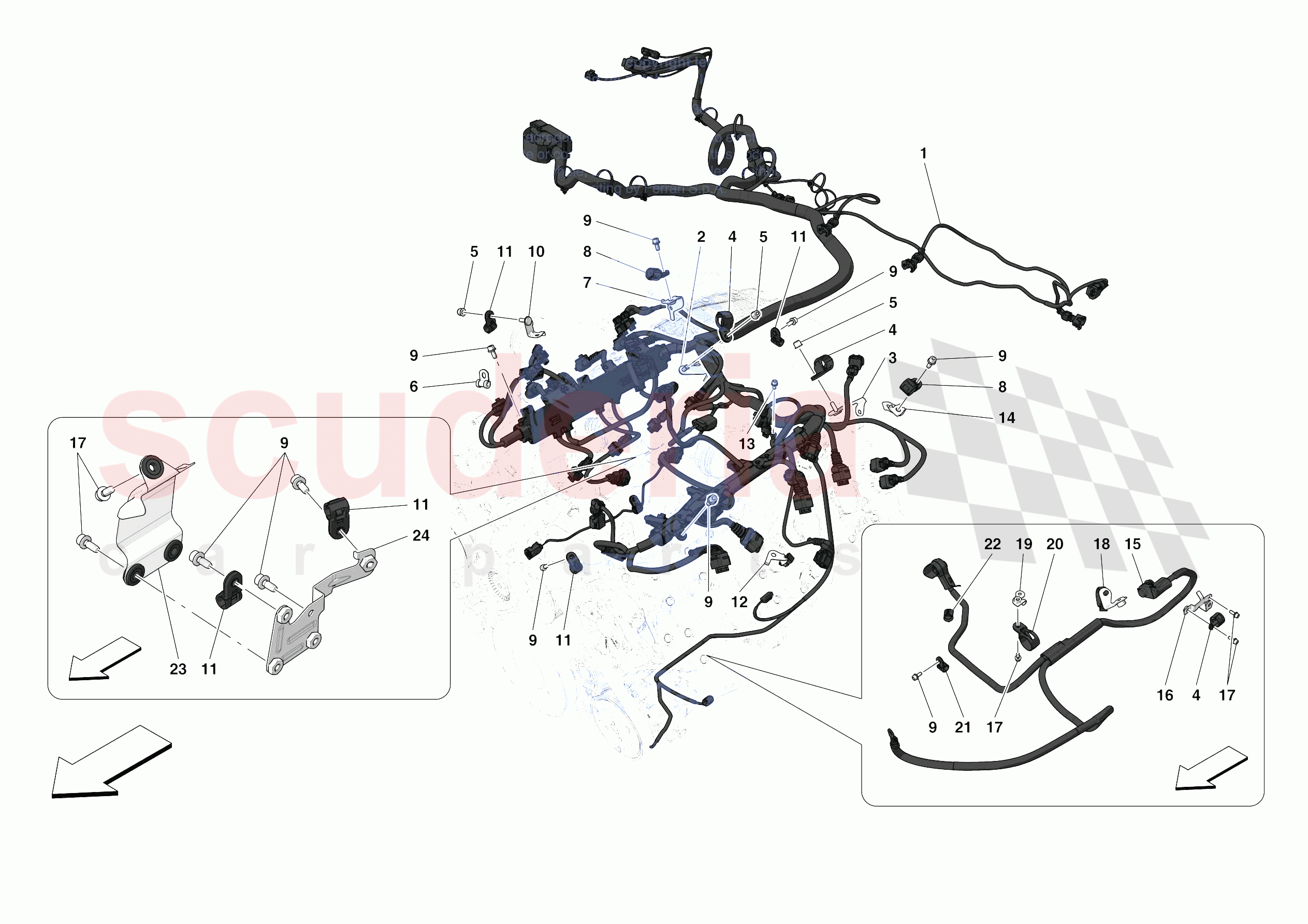 ENGINE ELECTRICAL SYSTEM of Ferrari Ferrari F8 Tributo Europe RH