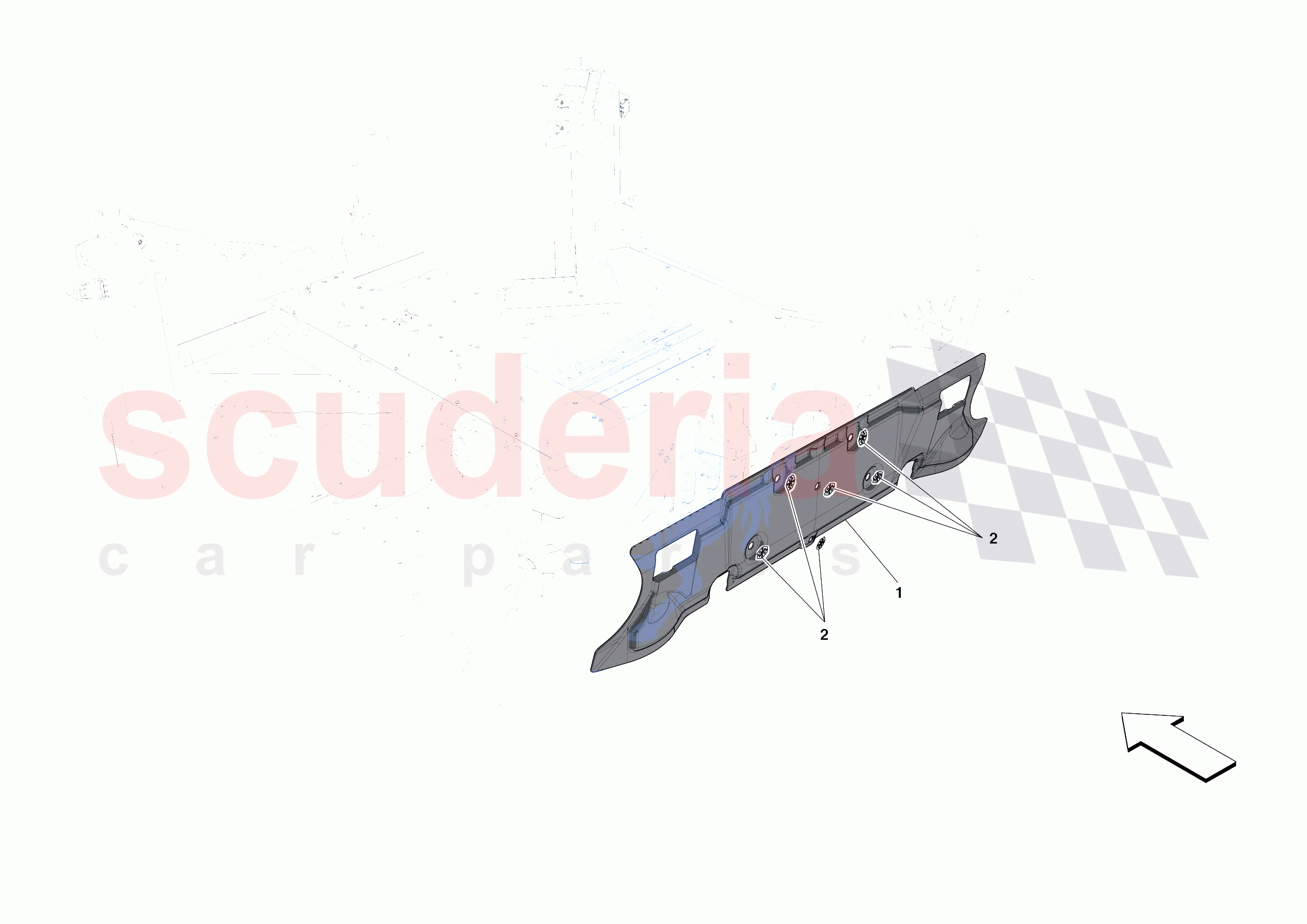 ENGINE COMPARTMENT INSULATION of Ferrari Ferrari F8 Tributo Europe RH