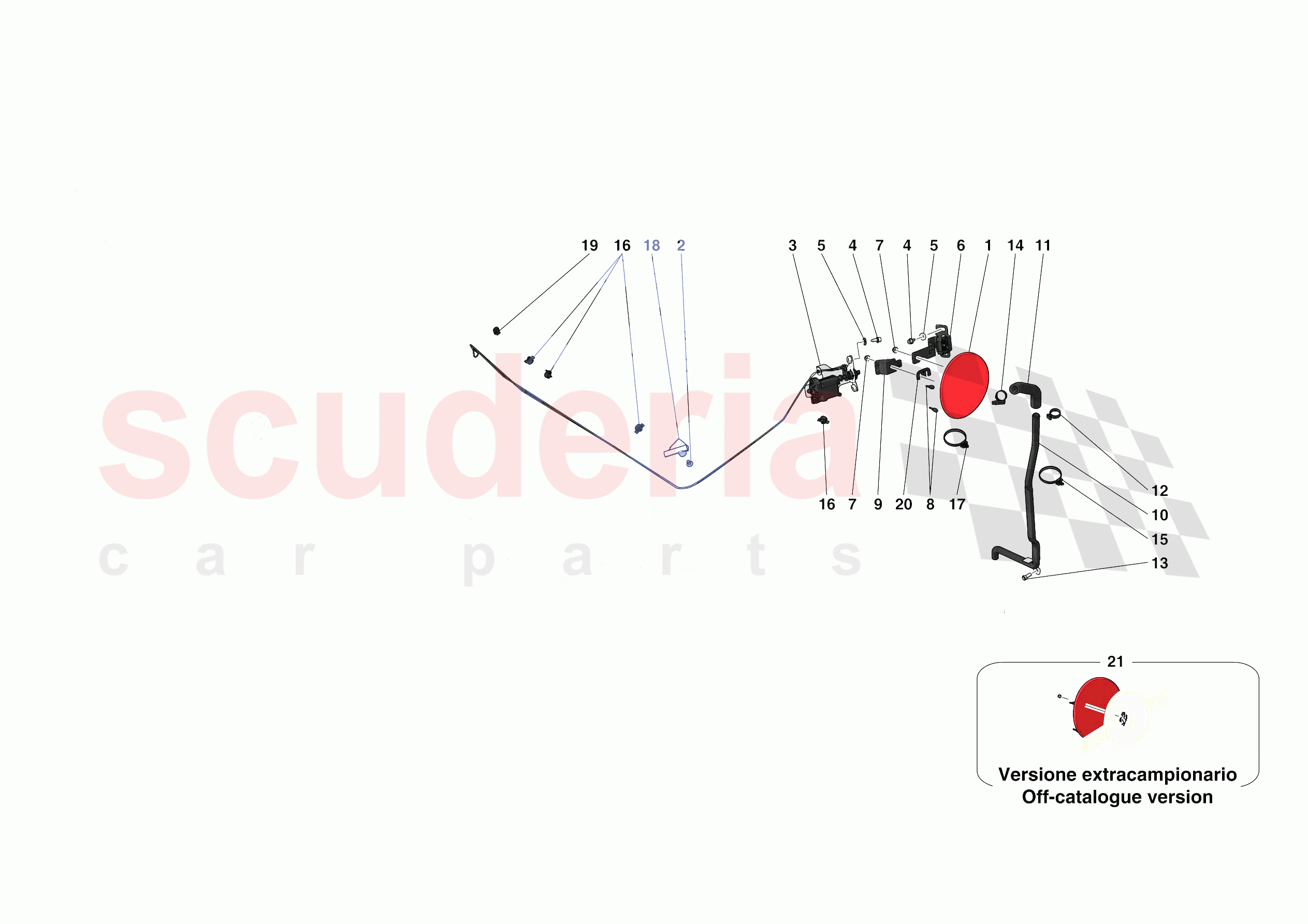 FUEL FILLER SEAT of Ferrari Ferrari F8 Tributo Europe RH