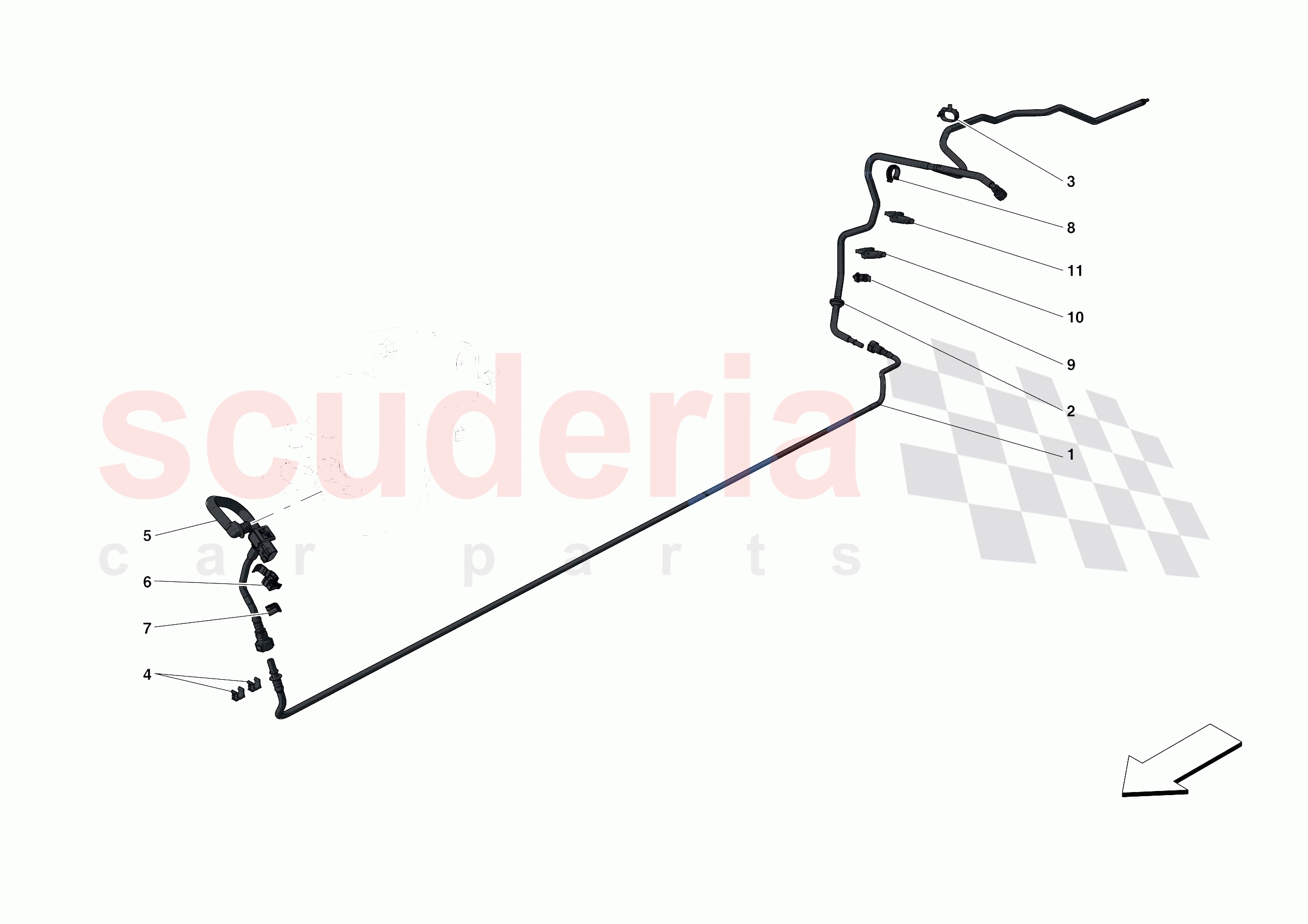 SERVO BRAKE PIPES of Ferrari Ferrari F8 Tributo USA