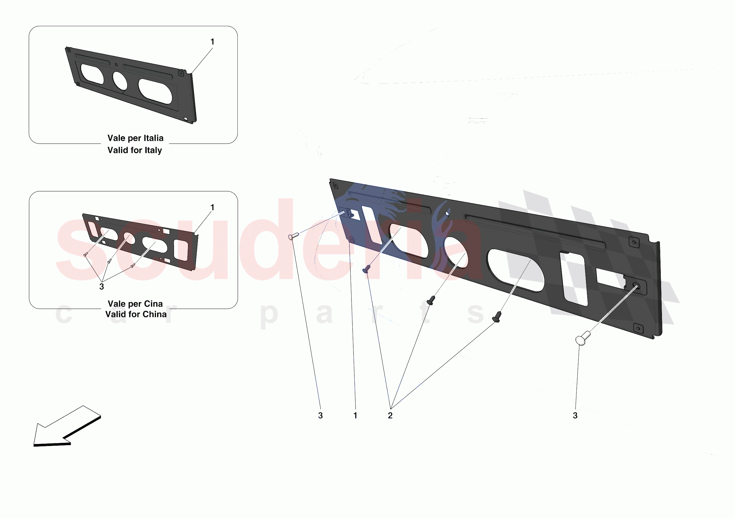 INSTALLING FRONT LICENSE PLATE of Ferrari Ferrari F8 Tributo USA