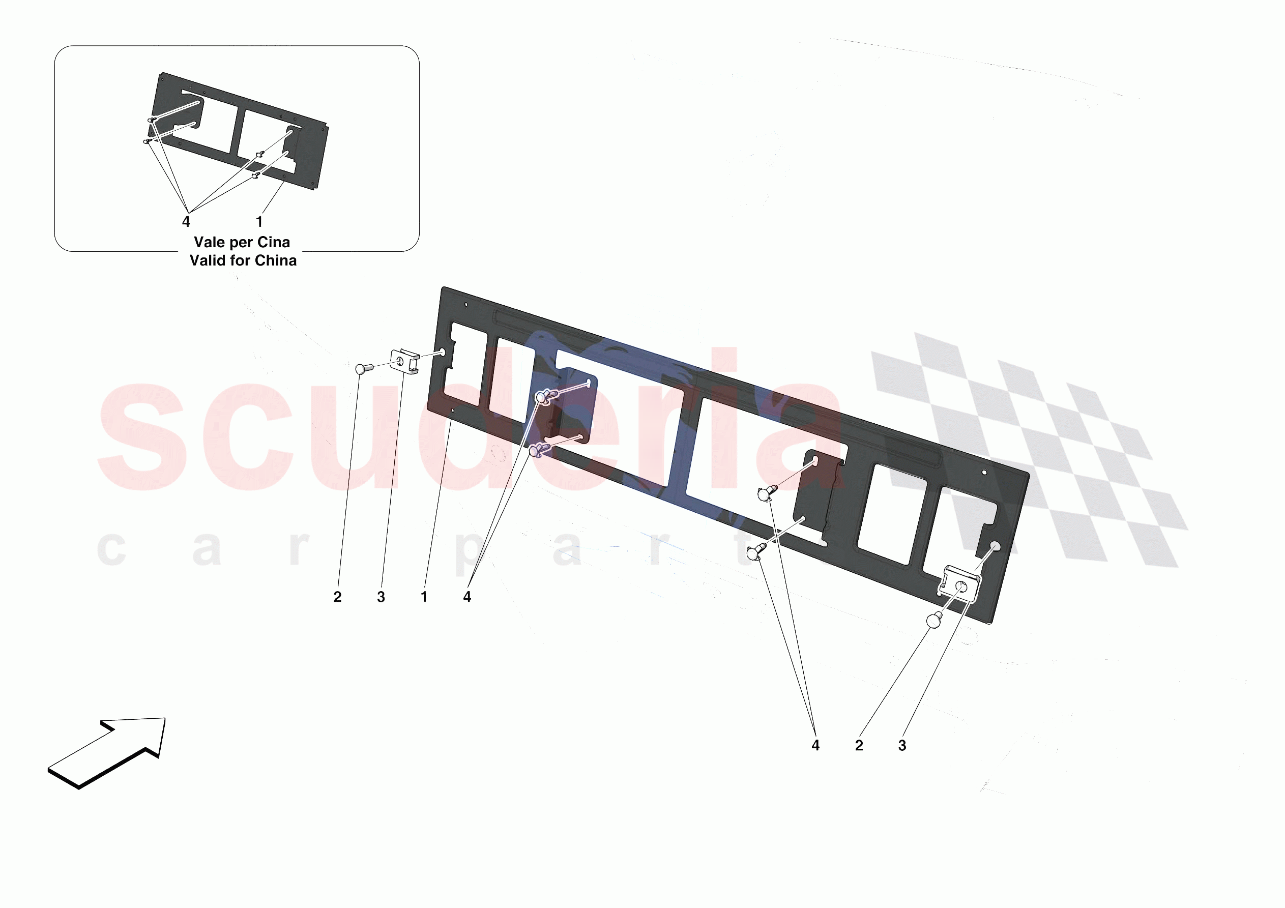 REAR LICENSE PLATE INSTALLATION of Ferrari Ferrari F8 Tributo USA