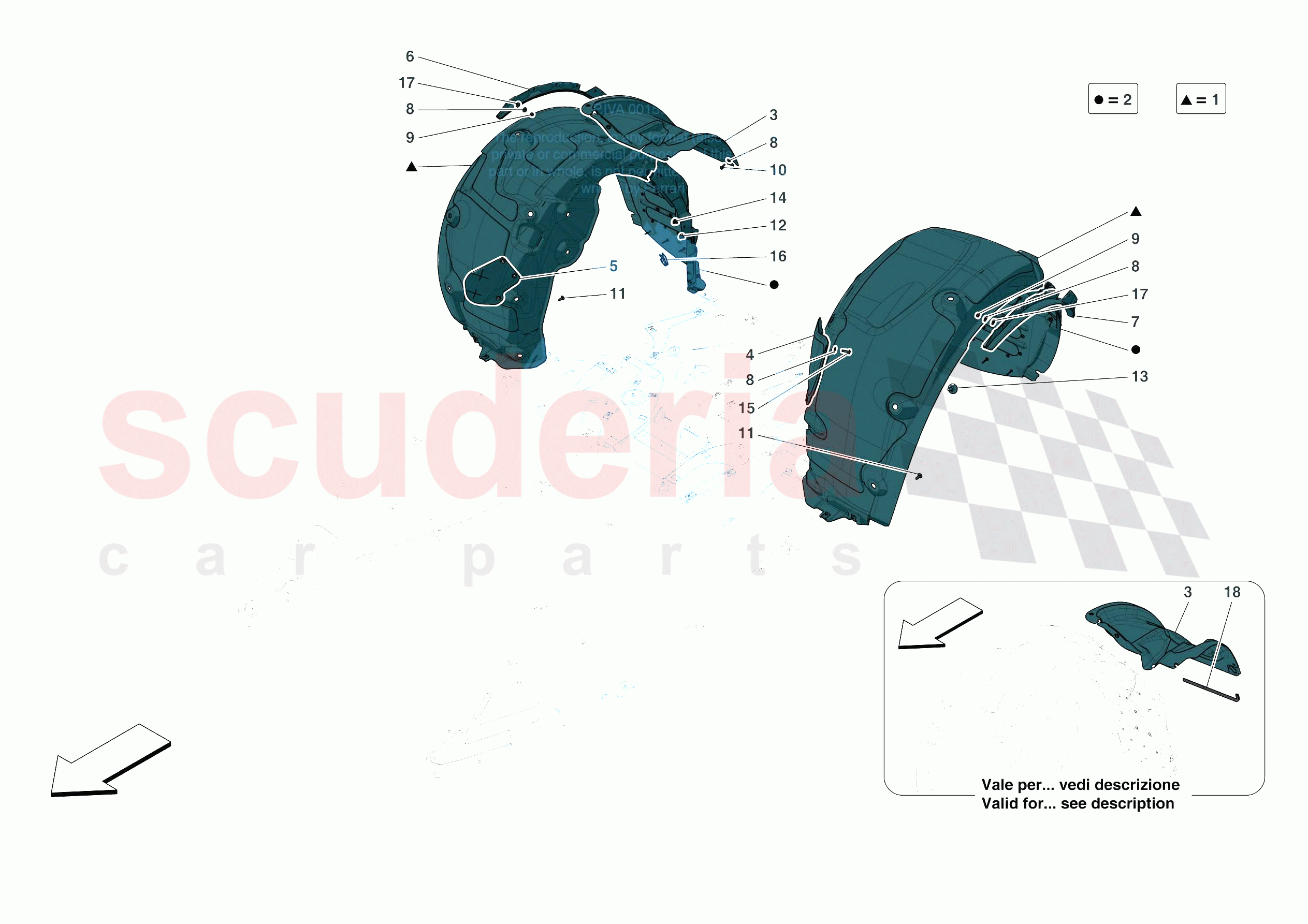REAR WHEELHOUSE of Ferrari Ferrari Monza SPA1 Europe