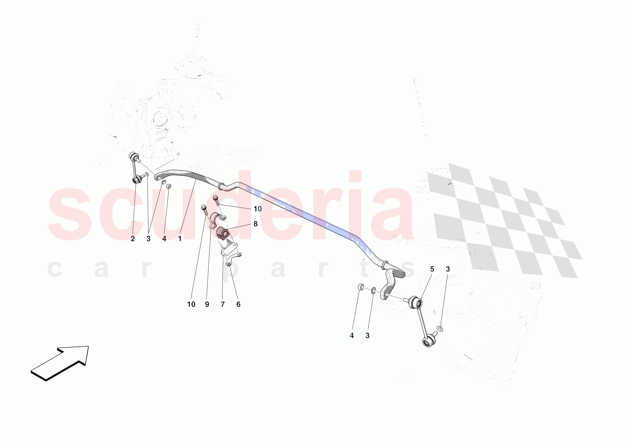 FRONT TORSION BAR of Ferrari Ferrari Monza SPA2 Europe