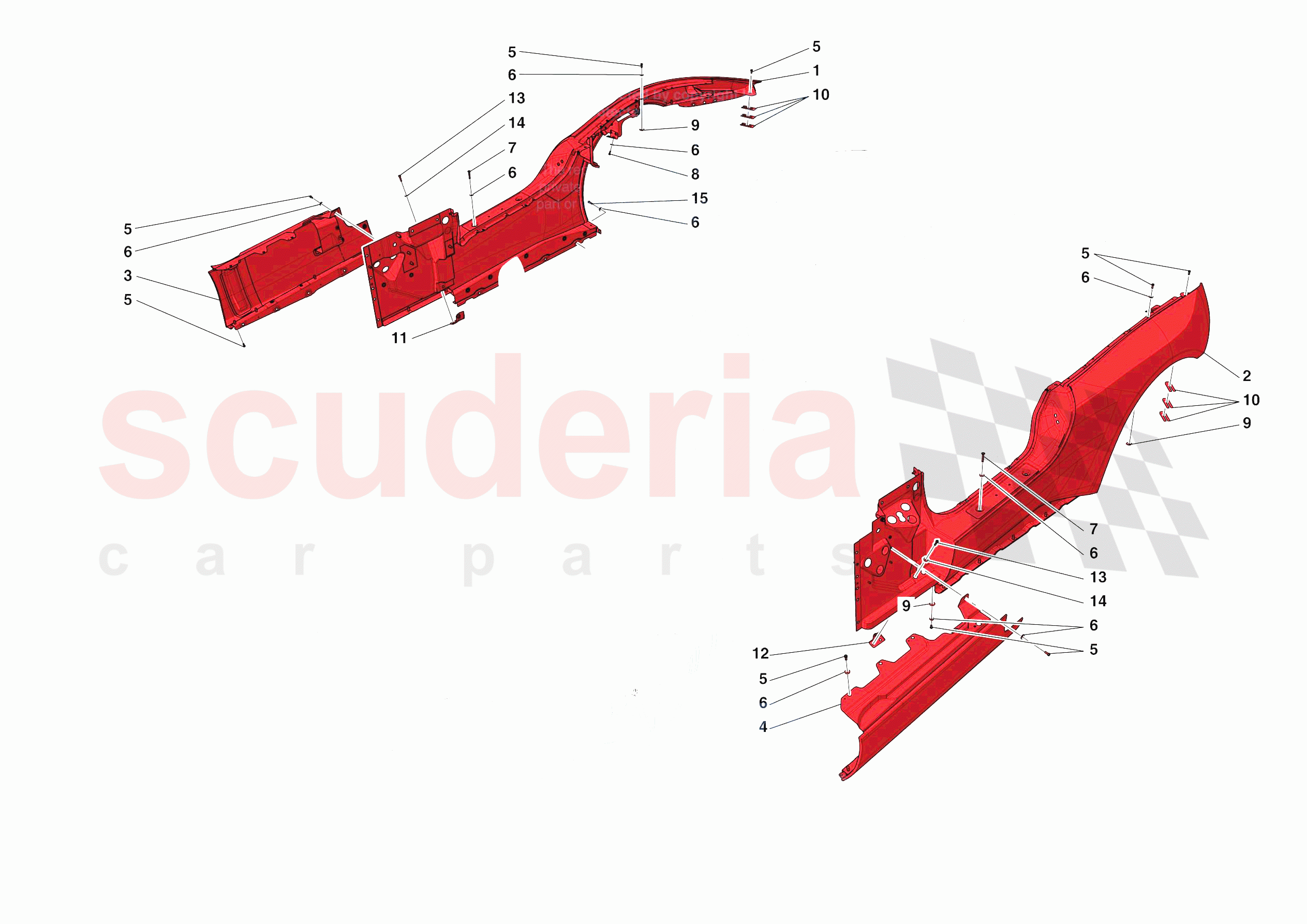 LATERAL OUTER BODYSHELL of Ferrari Ferrari Monza SPA2 Europe