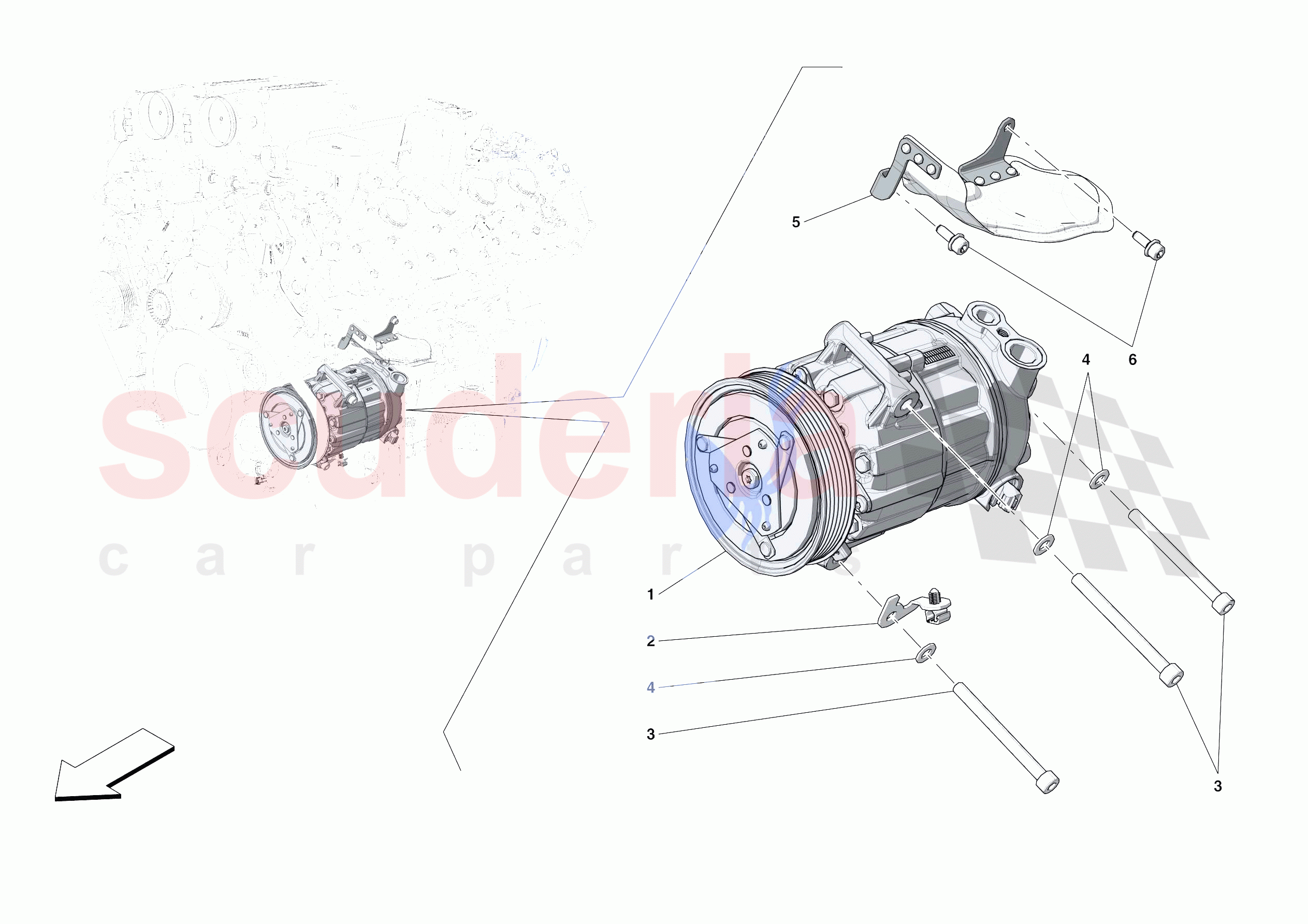 AIR CONDITIONING COMPRESSOR of Ferrari Ferrari Portofino Europe