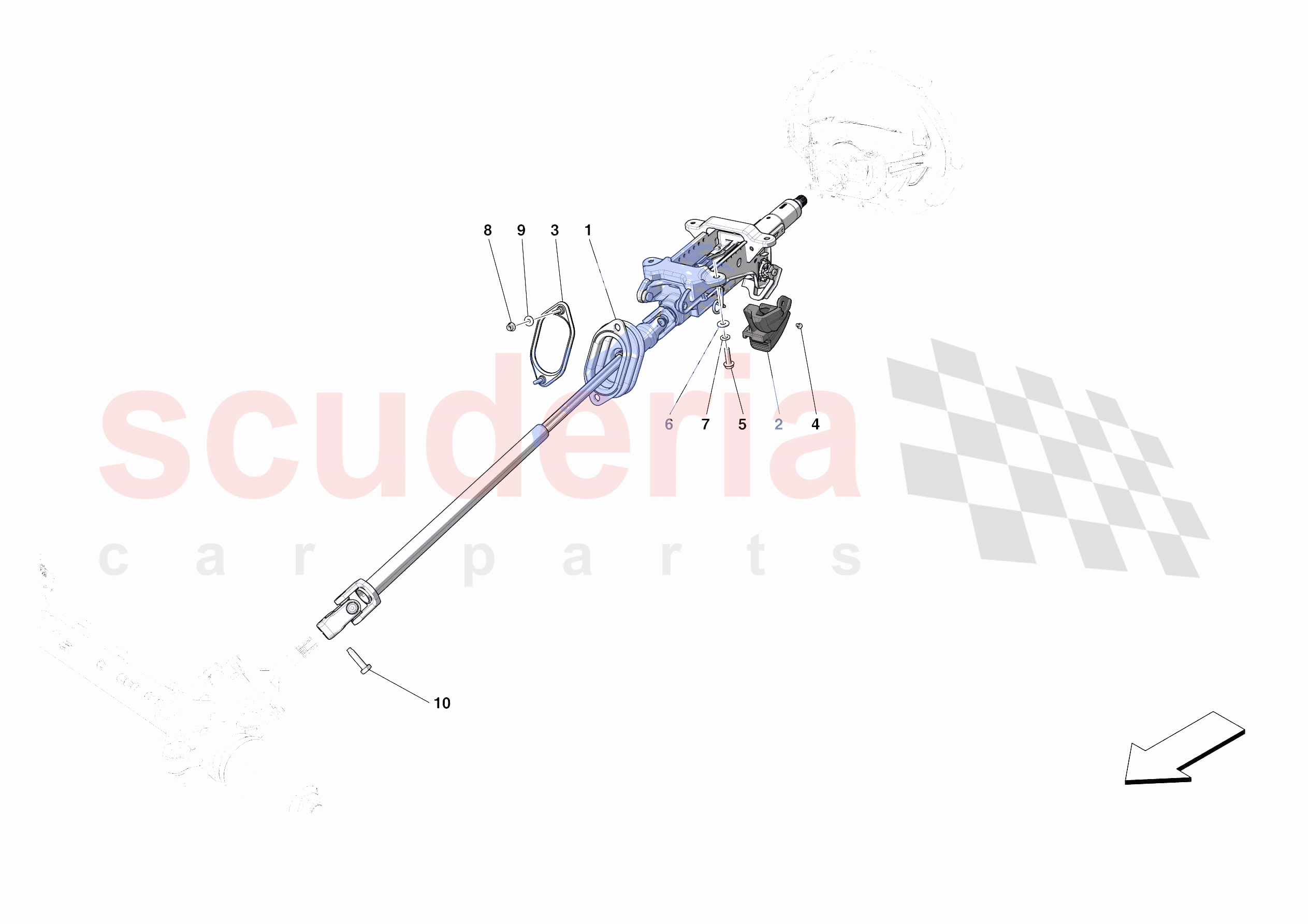 STEERING WHEEL AND STEERING SYSTEM - STEERING COLUMN of Ferrari Ferrari Portofino Europe