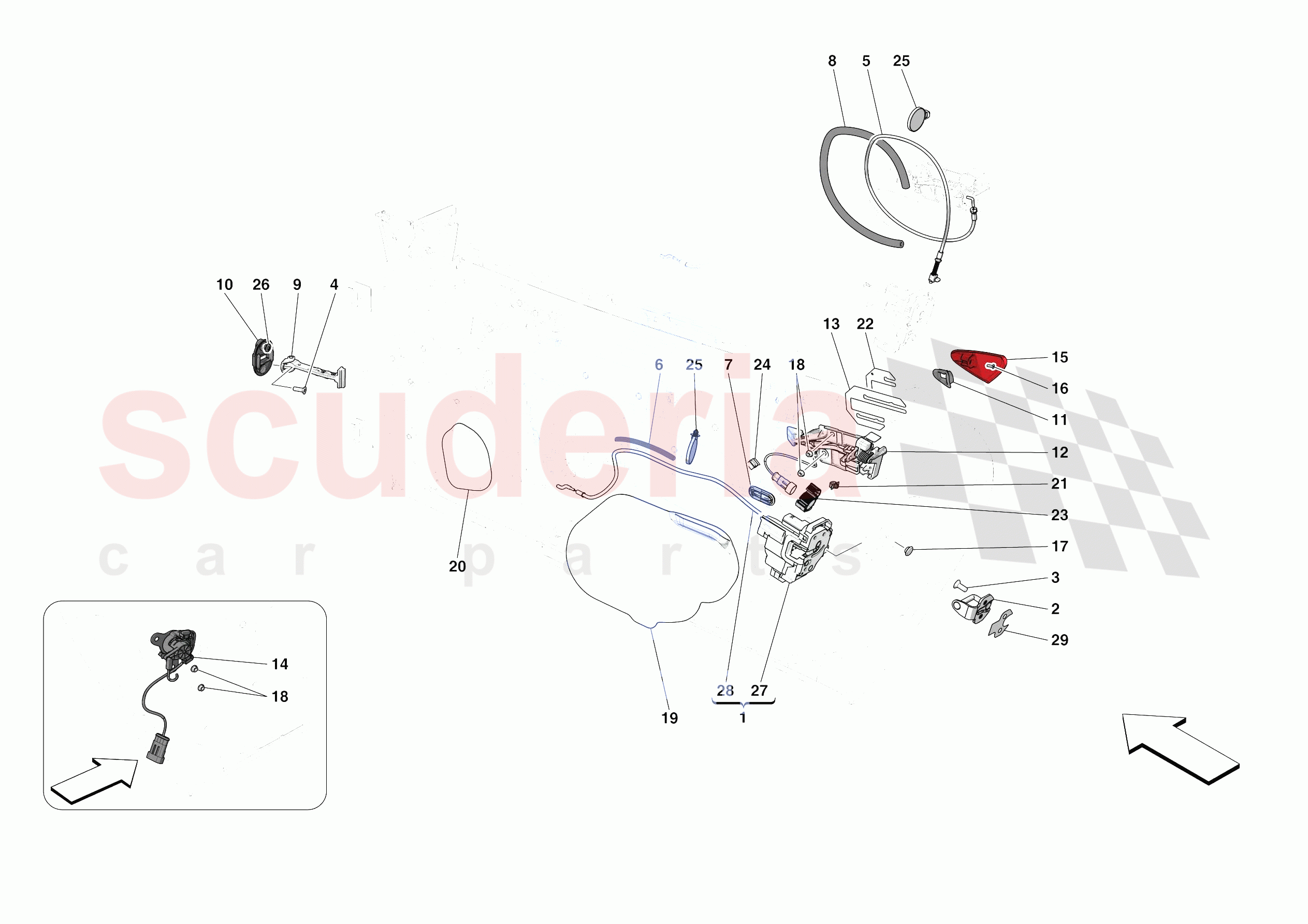 DOORS - OPENING MECHANISMS AND HINGES of Ferrari Ferrari Portofino Europe
