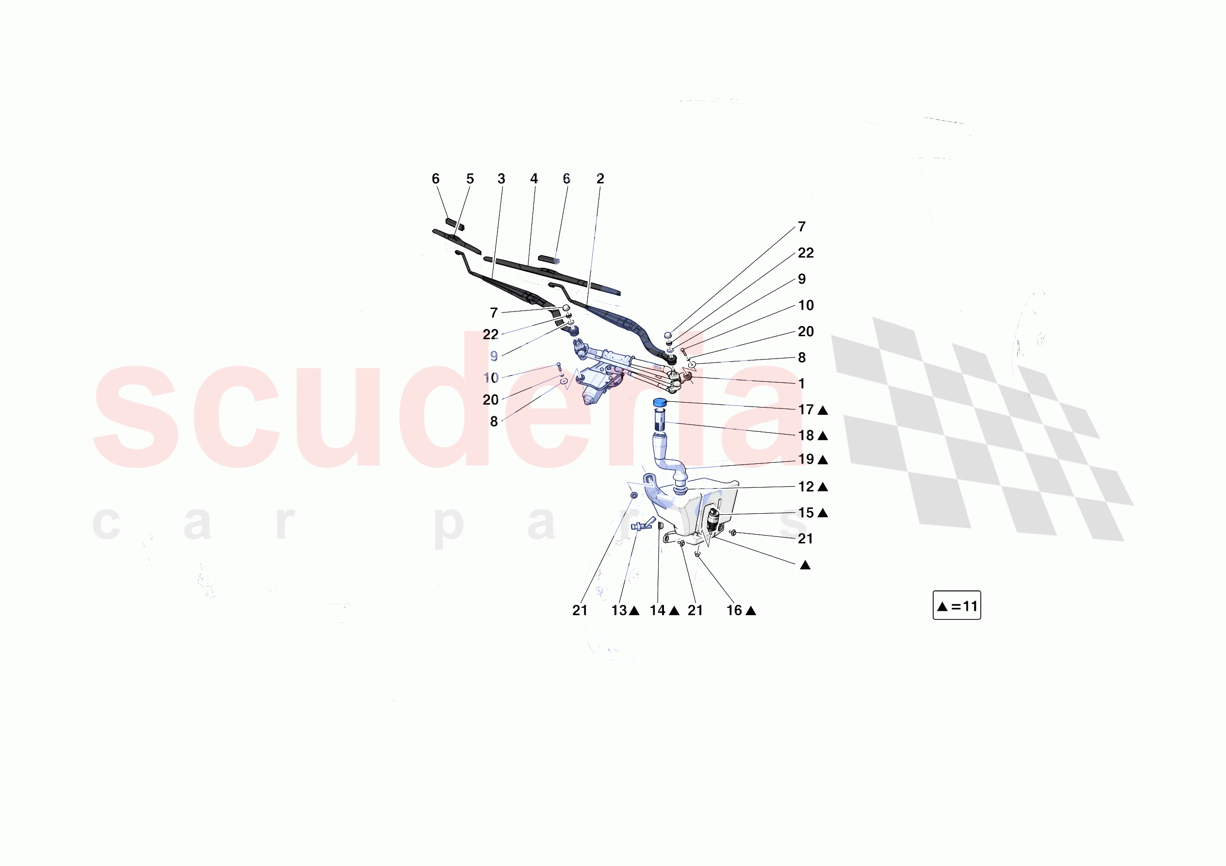 WIPERS AND HEADLAMP WASHERS of Ferrari Ferrari Portofino Europe