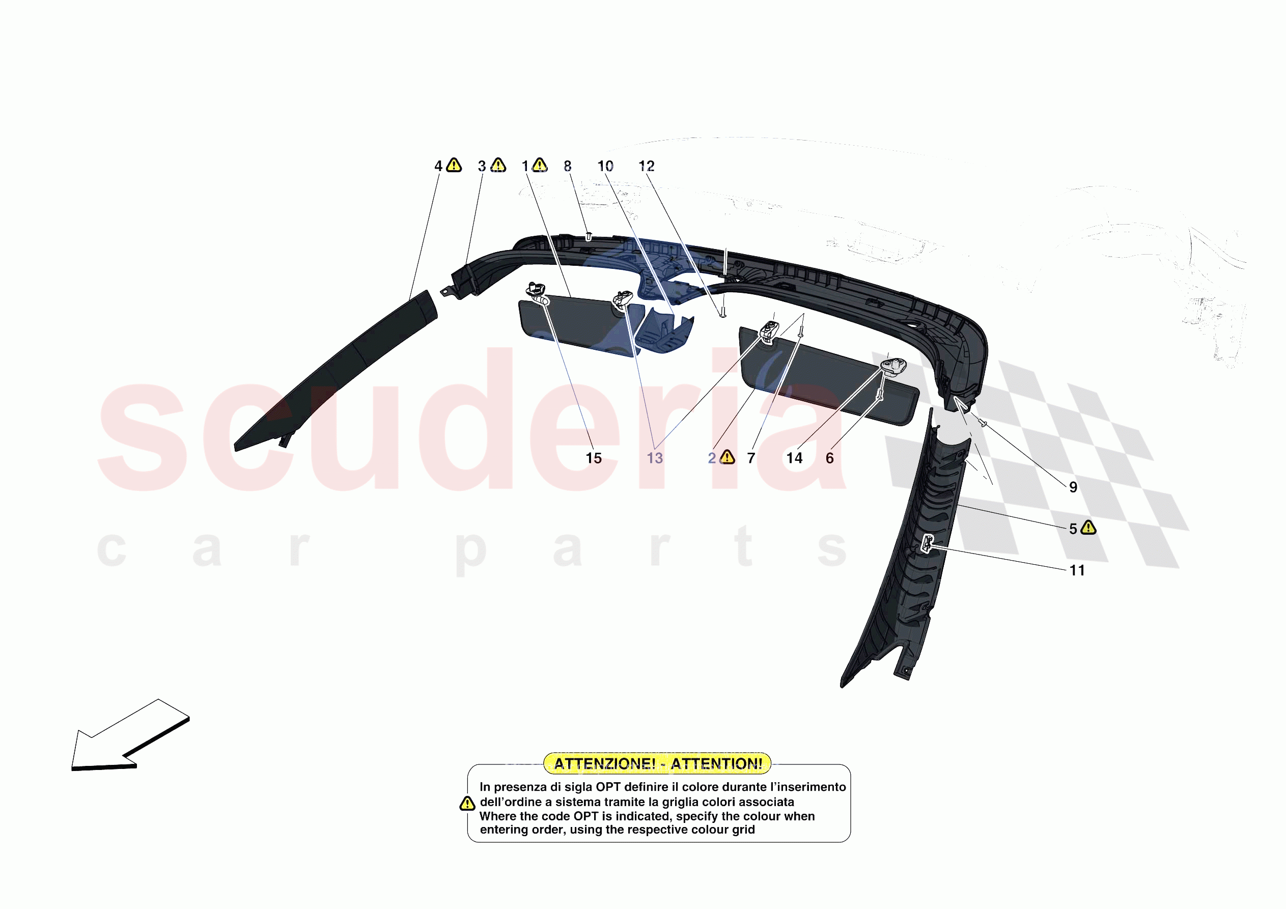 INTERIOR TRIM ABOVE WAISTLINE of Ferrari Ferrari Portofino Europe RH