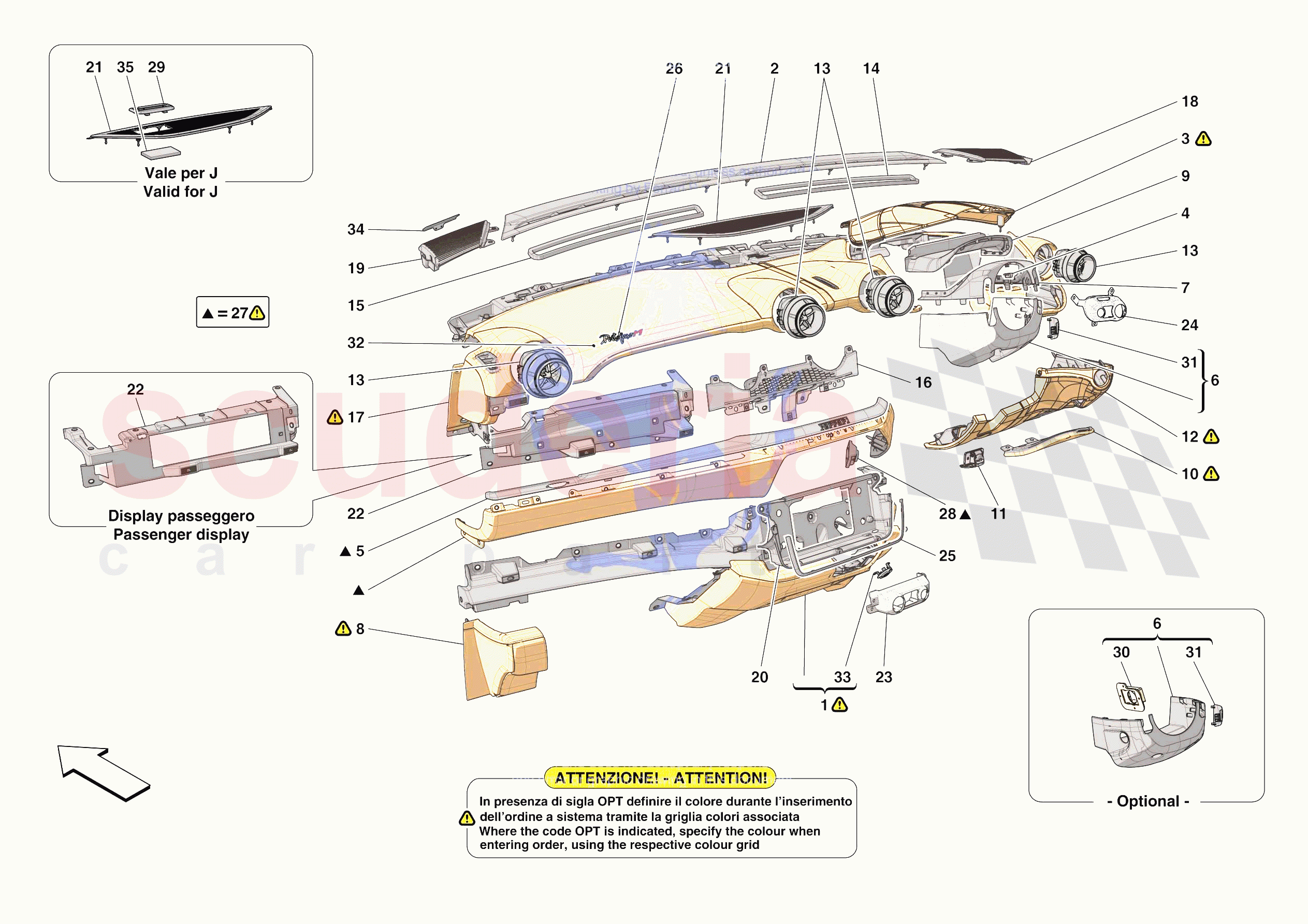 DASHBOARD - TRIM -APPLICABLE FOR RHD- of Ferrari Ferrari Portofino M Europe