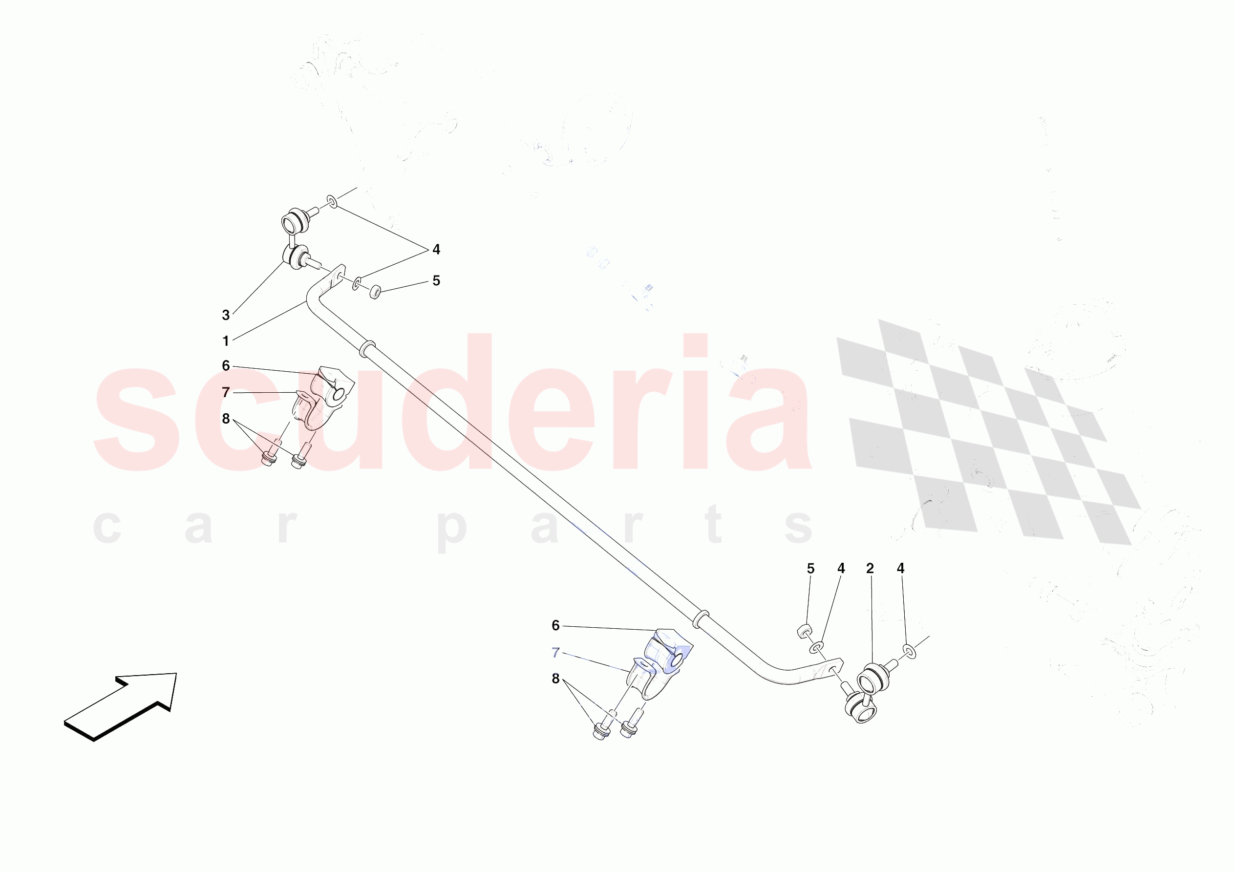 REAR TORSION BAR of Ferrari Ferrari Portofino M Europe RH