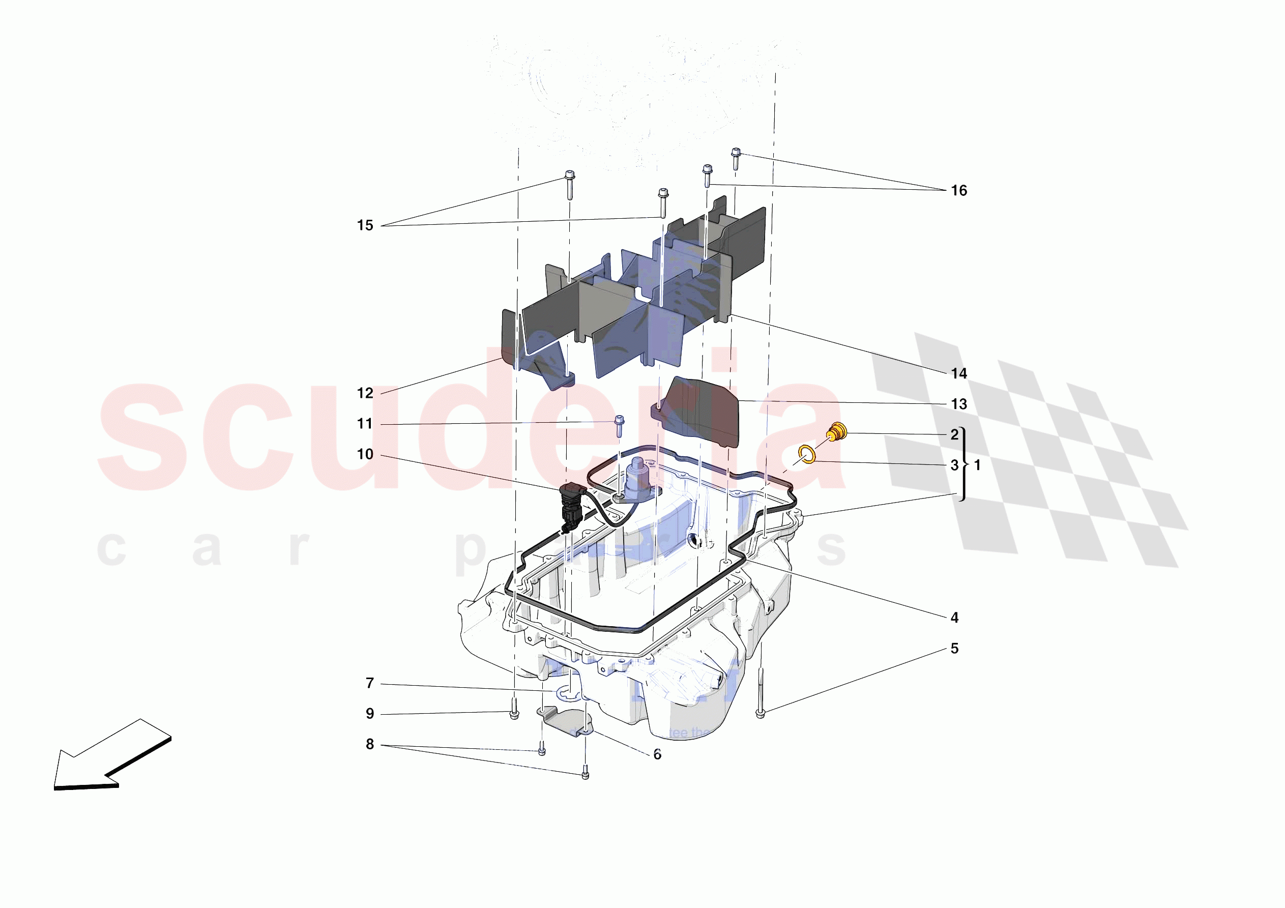 OIL SUMP of Ferrari Ferrari Portofino USA